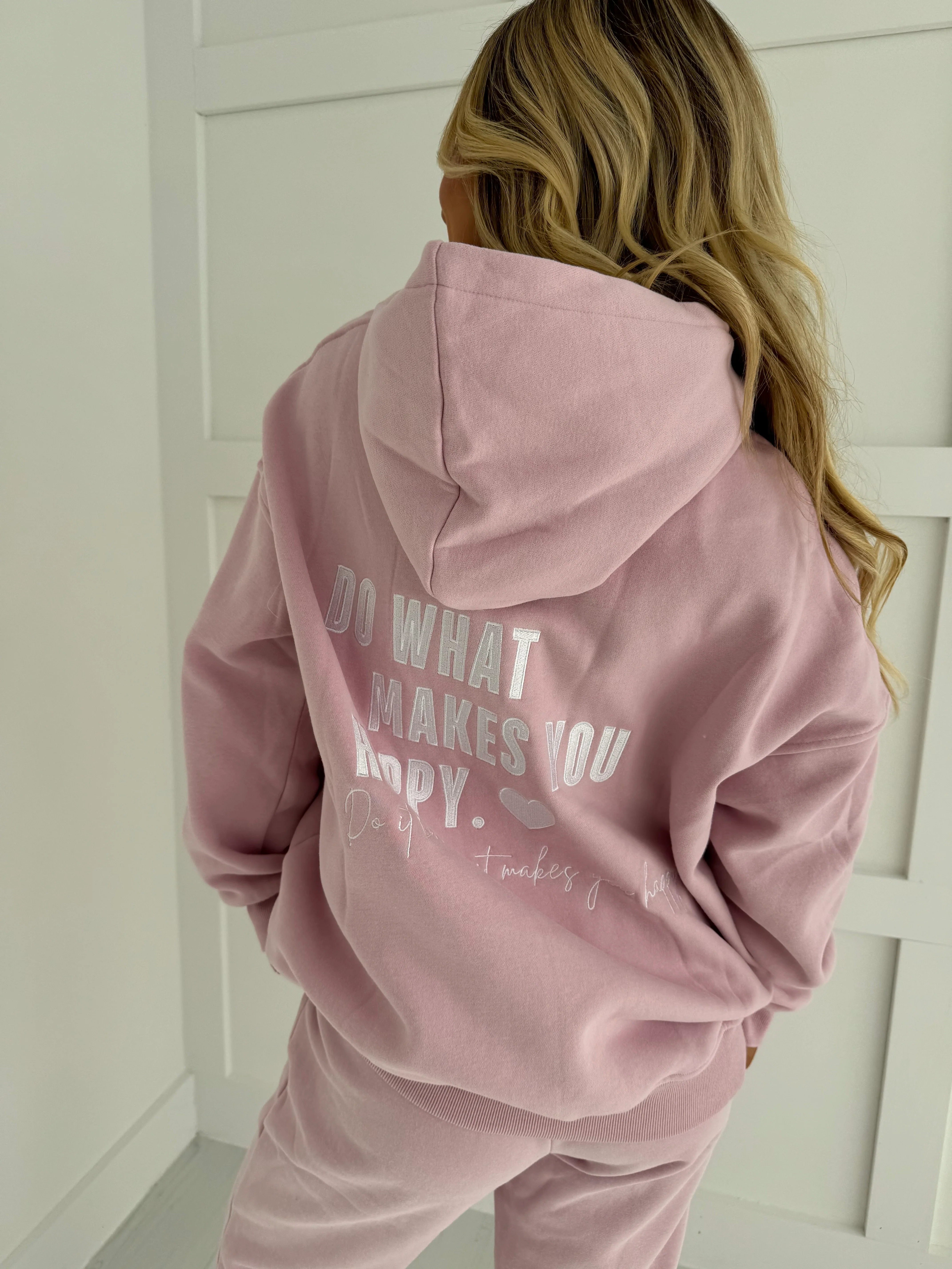 Mauve Mist Do What Makes You Happy Hoodie - Image 2