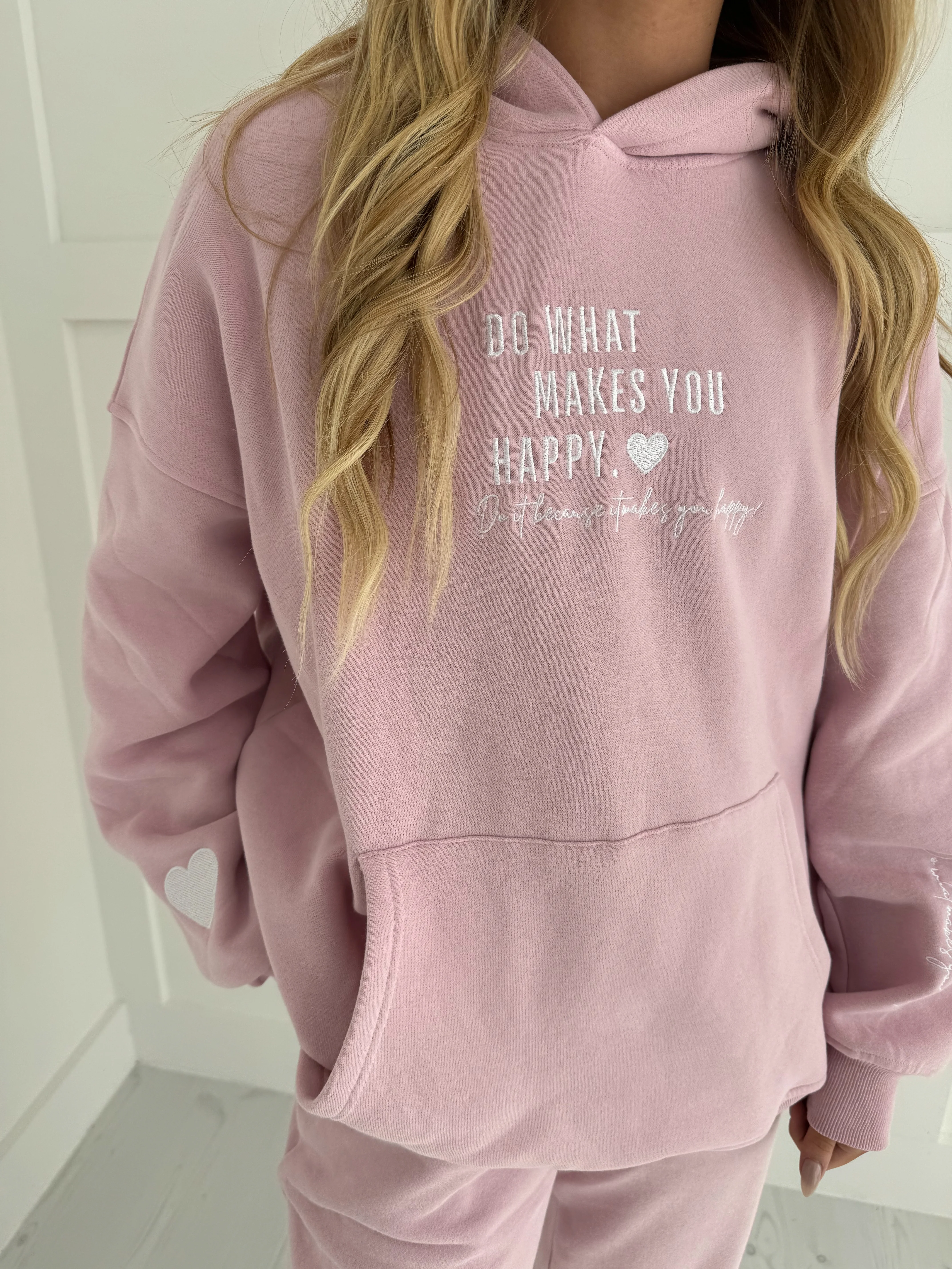 Mauve Mist Do What Makes You Happy Hoodie - Image 3