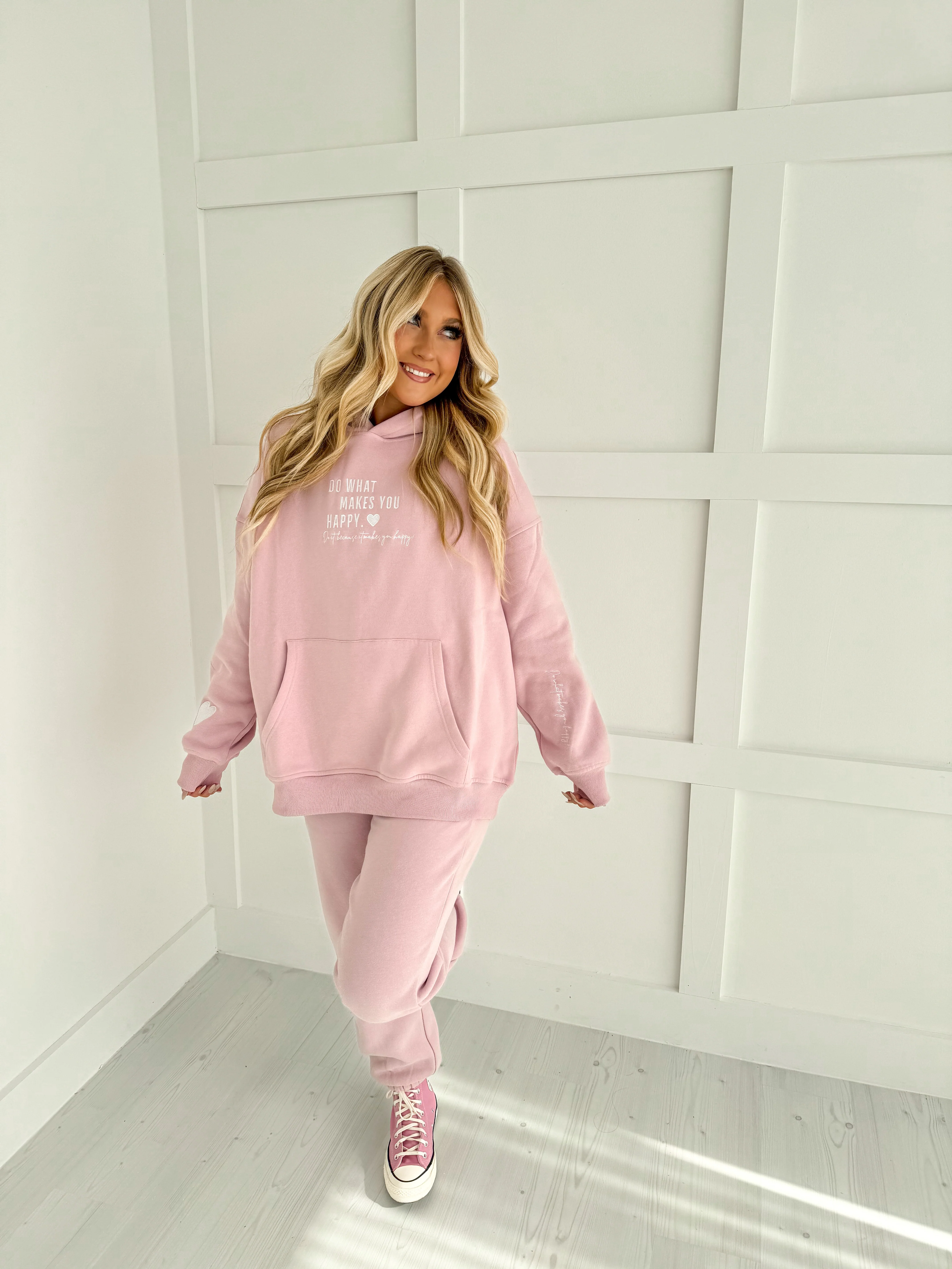 Mauve Mist Do What Makes You Happy Hoodie - Image 6