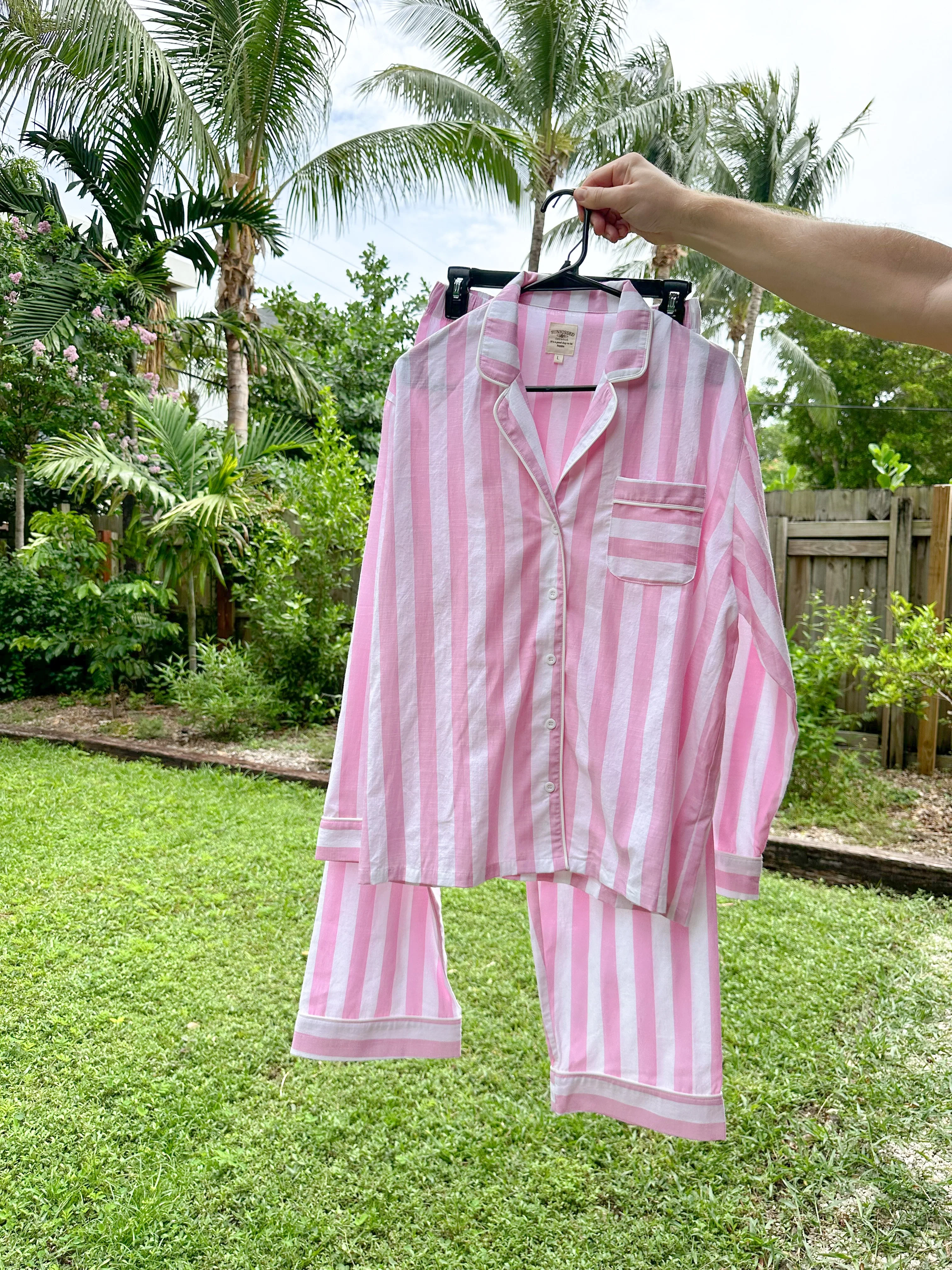 A Day In Greece Striped Pajama Top - Image 4