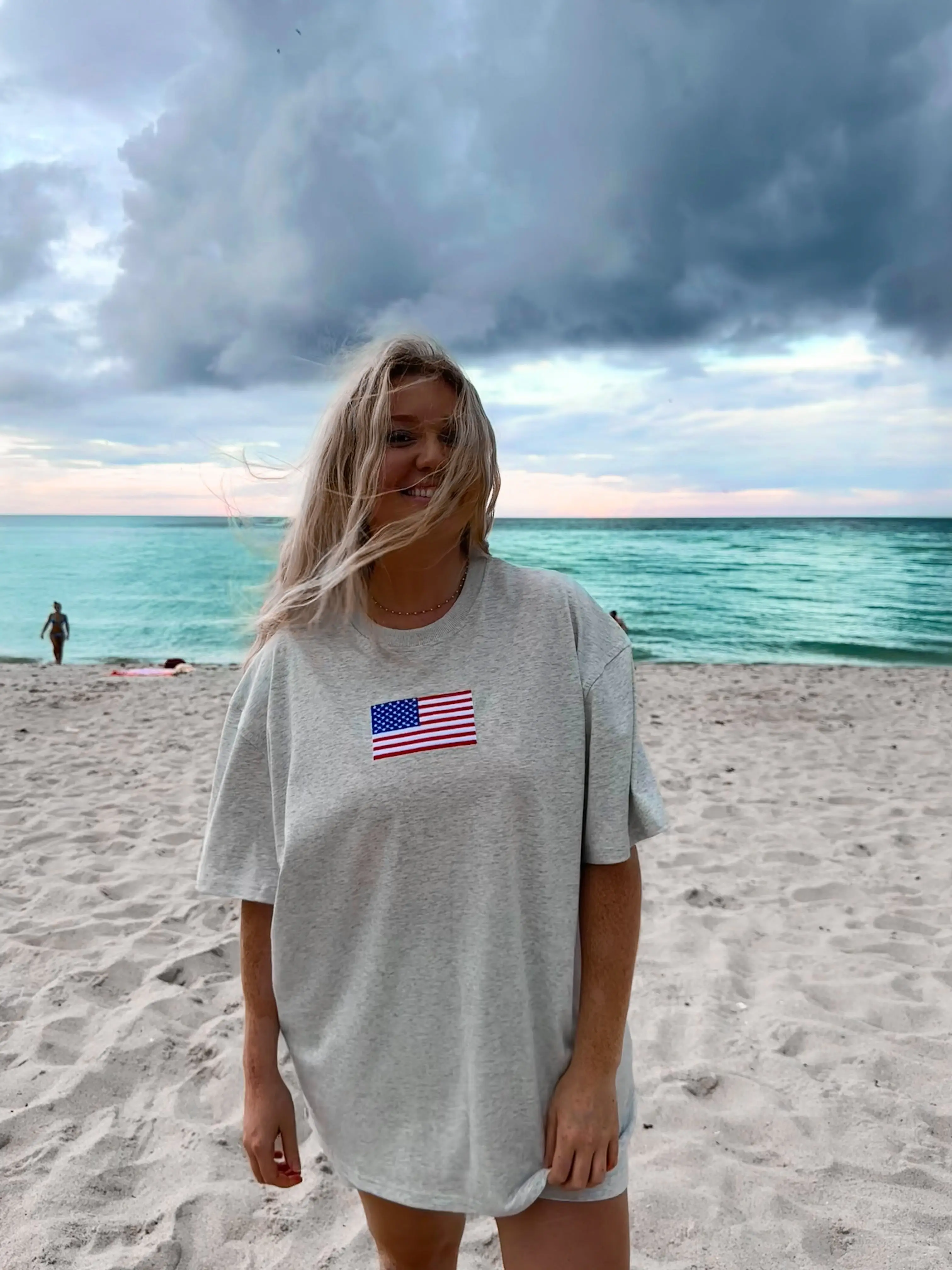 American Flag Embroider Tee - Image 7