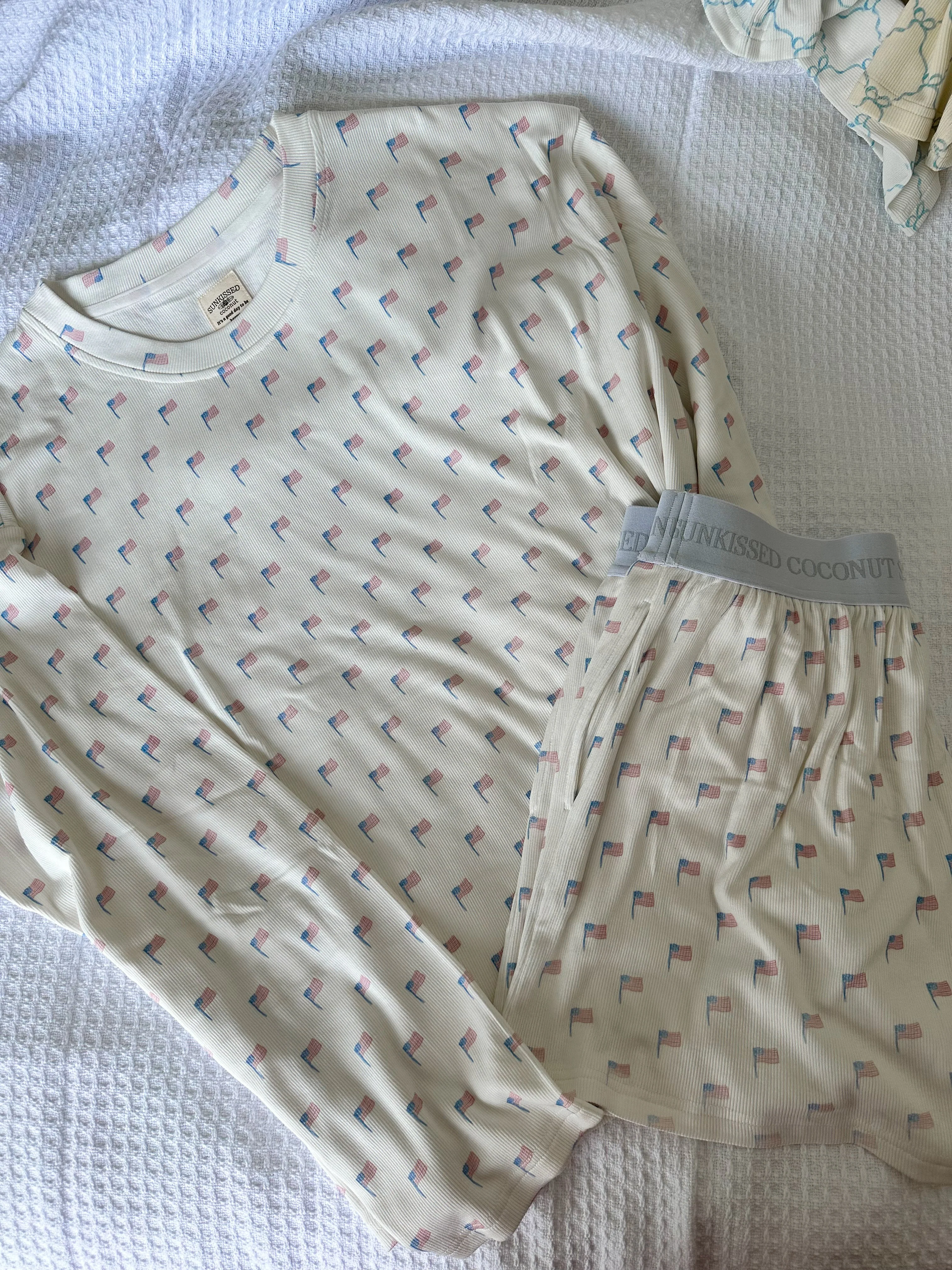 White American Flag Pajama Pattern Shorts - Image 6