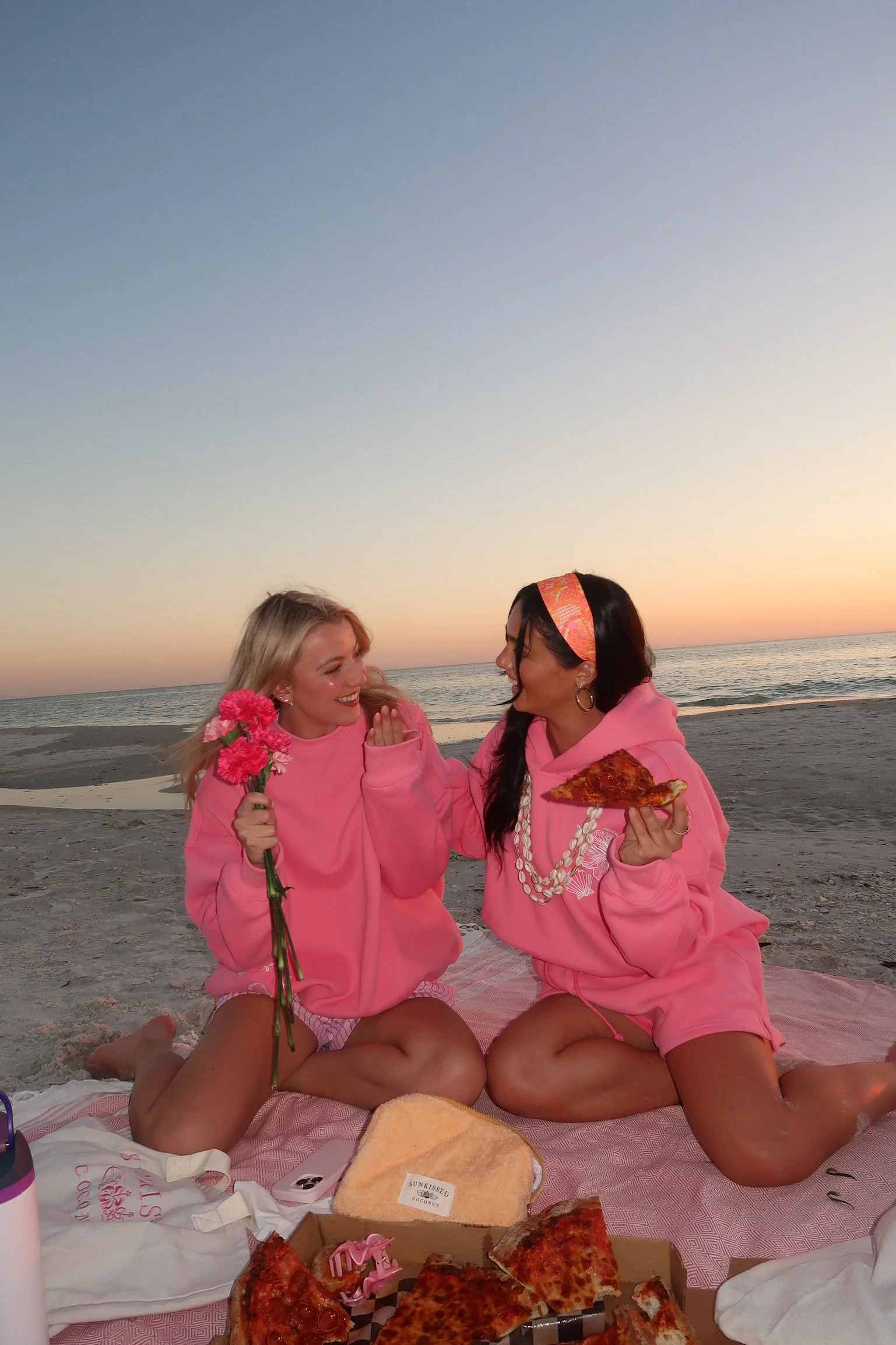 Hibiscus Pink Tropical Embroider Hoodie - Image 17