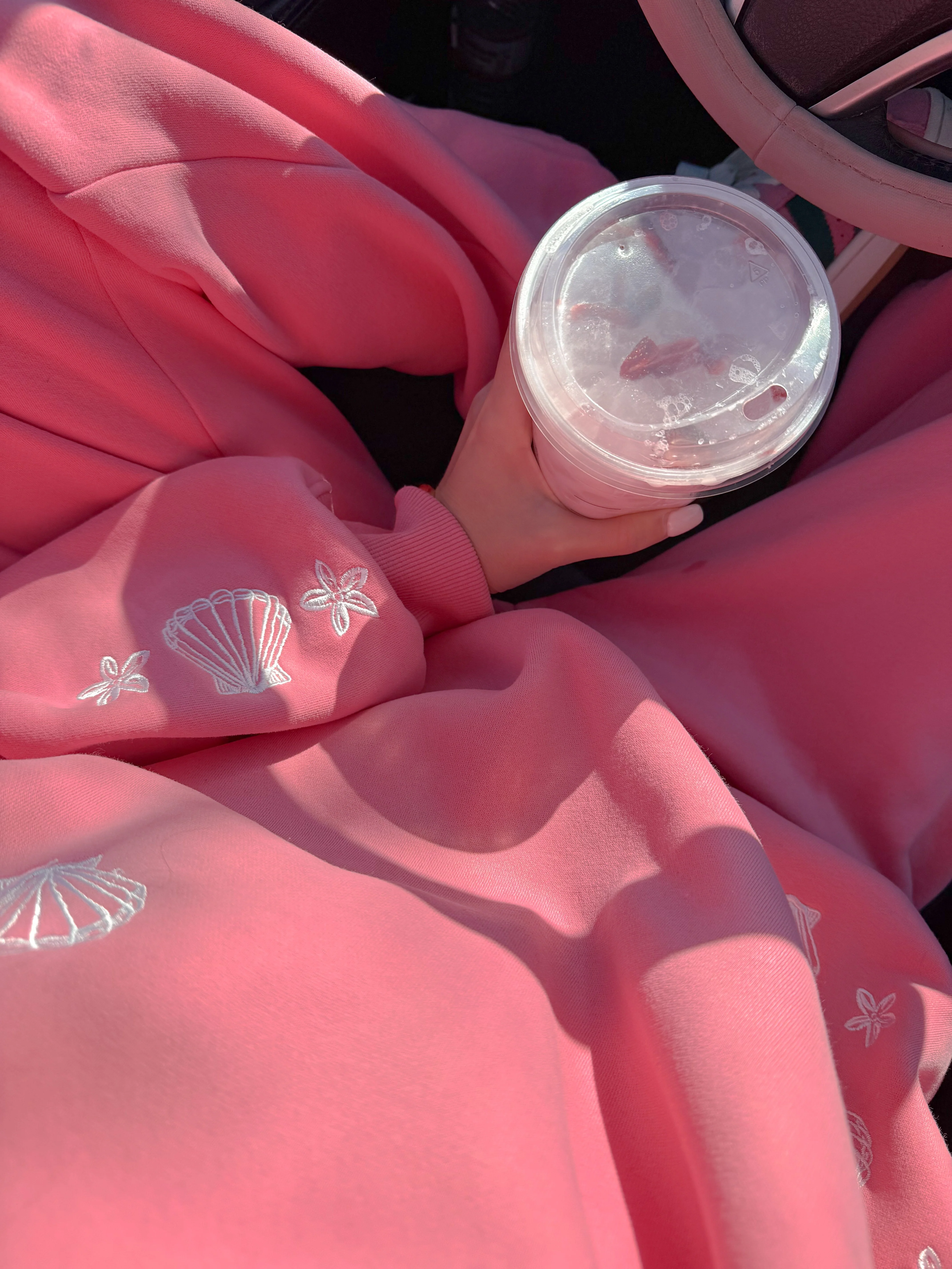 Hibiscus Pink Tropical Embroider Sweatshirt - Image 18