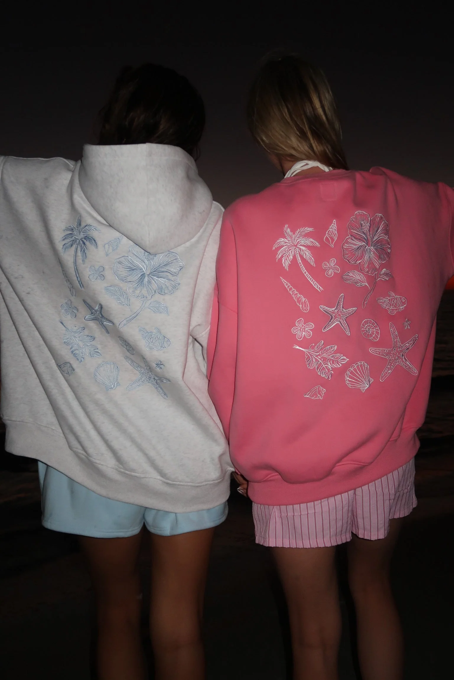 Hibiscus Pink Tropical Embroider Sweatshirt - Image 21