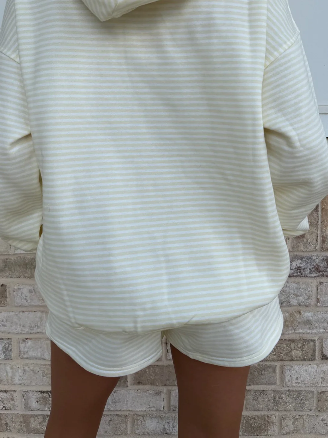 Baby Yellow and White Big Striped Shorts - Image 14