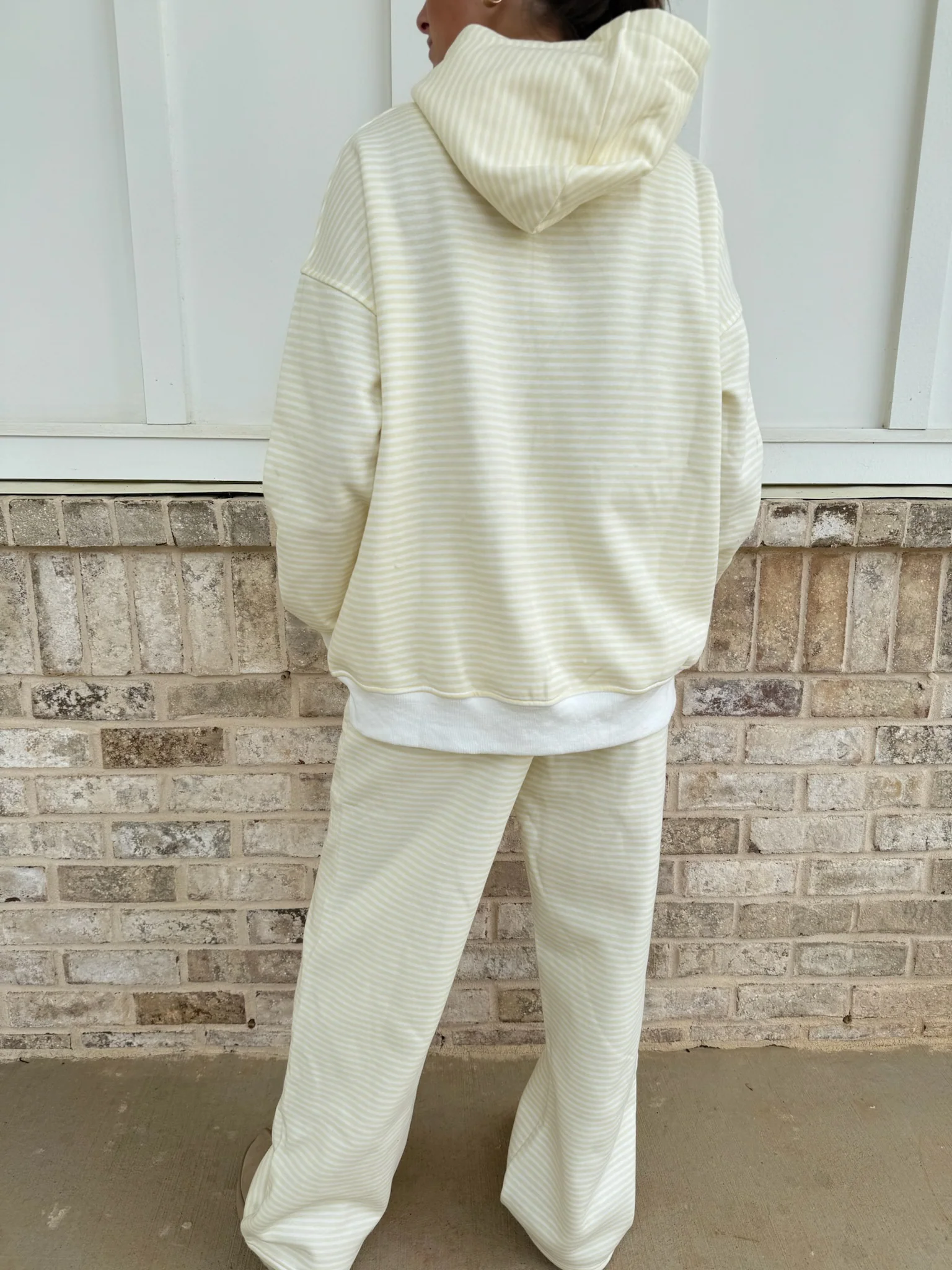 Baby Yellow and White Big Striped Sweatpants - Image 6