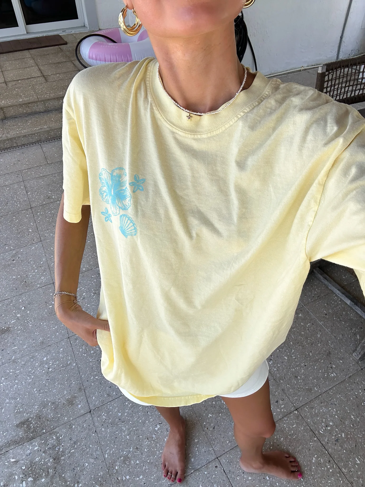 Banana Blue Tropical Comfort Colors Tee - Image 6