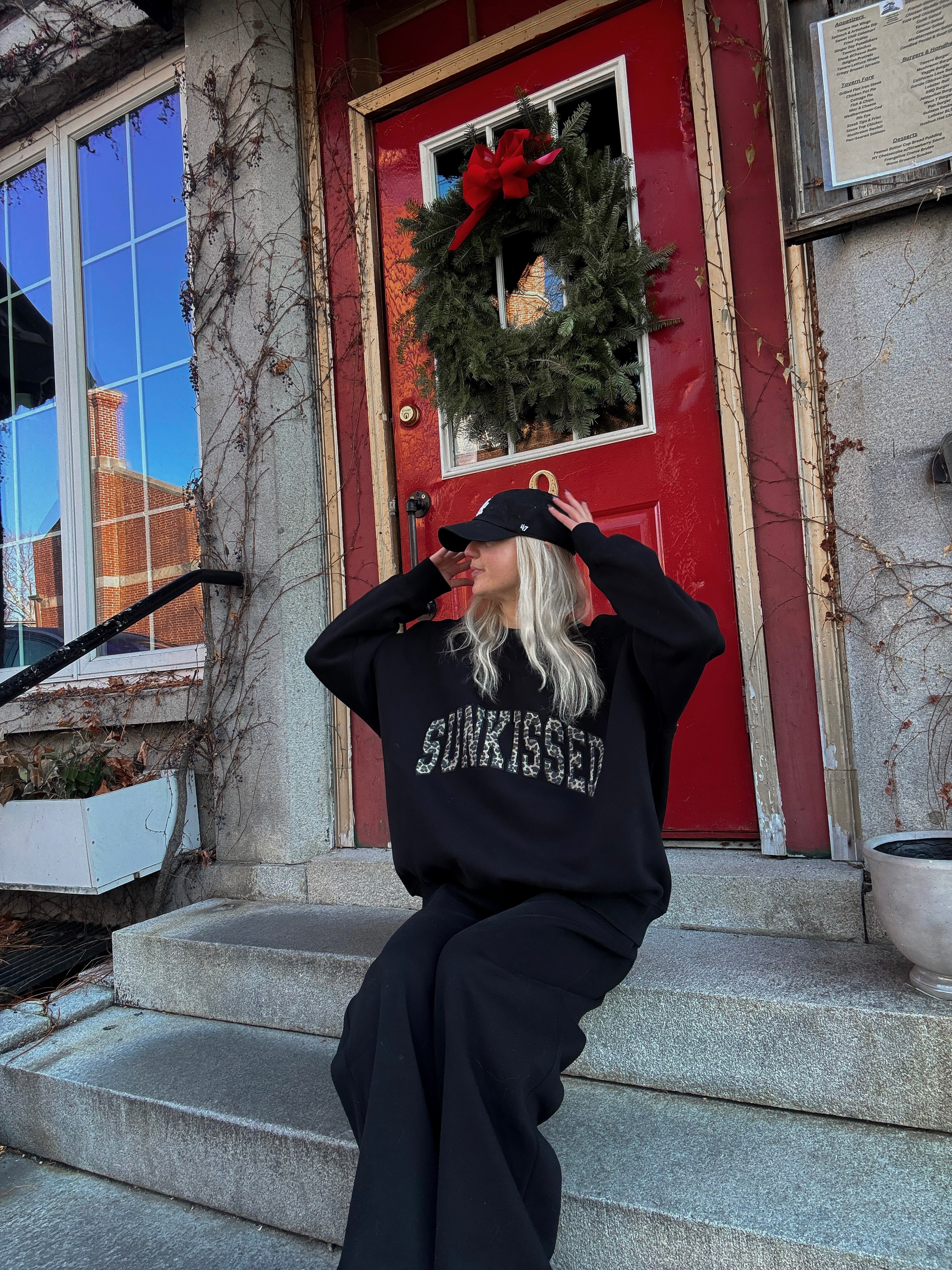 Black Sunkissed Leopard Print Embroider Sweatshirt - Image 10