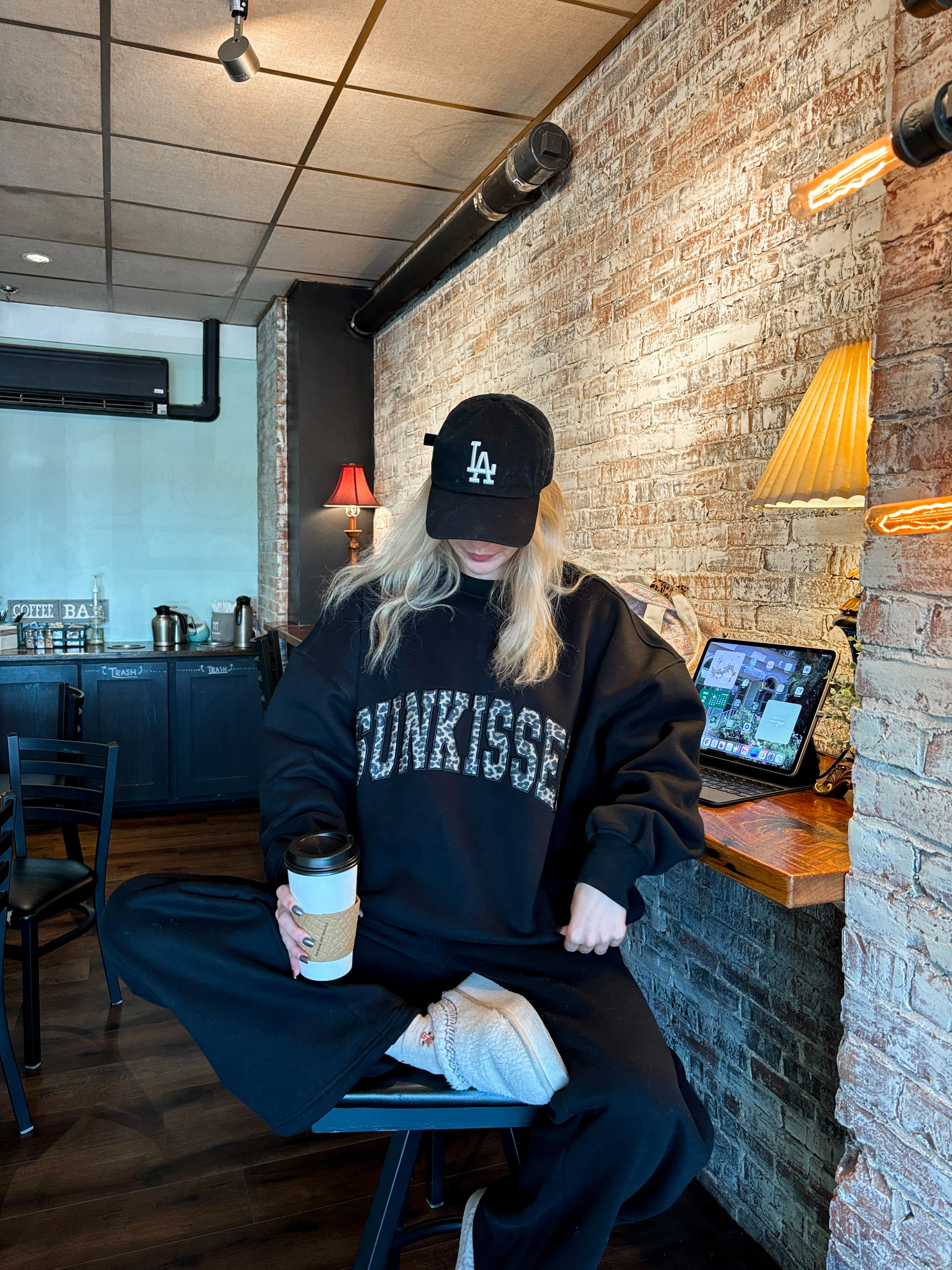 Black Sunkissed Leopard Print Embroider Sweatshirt - Image 11