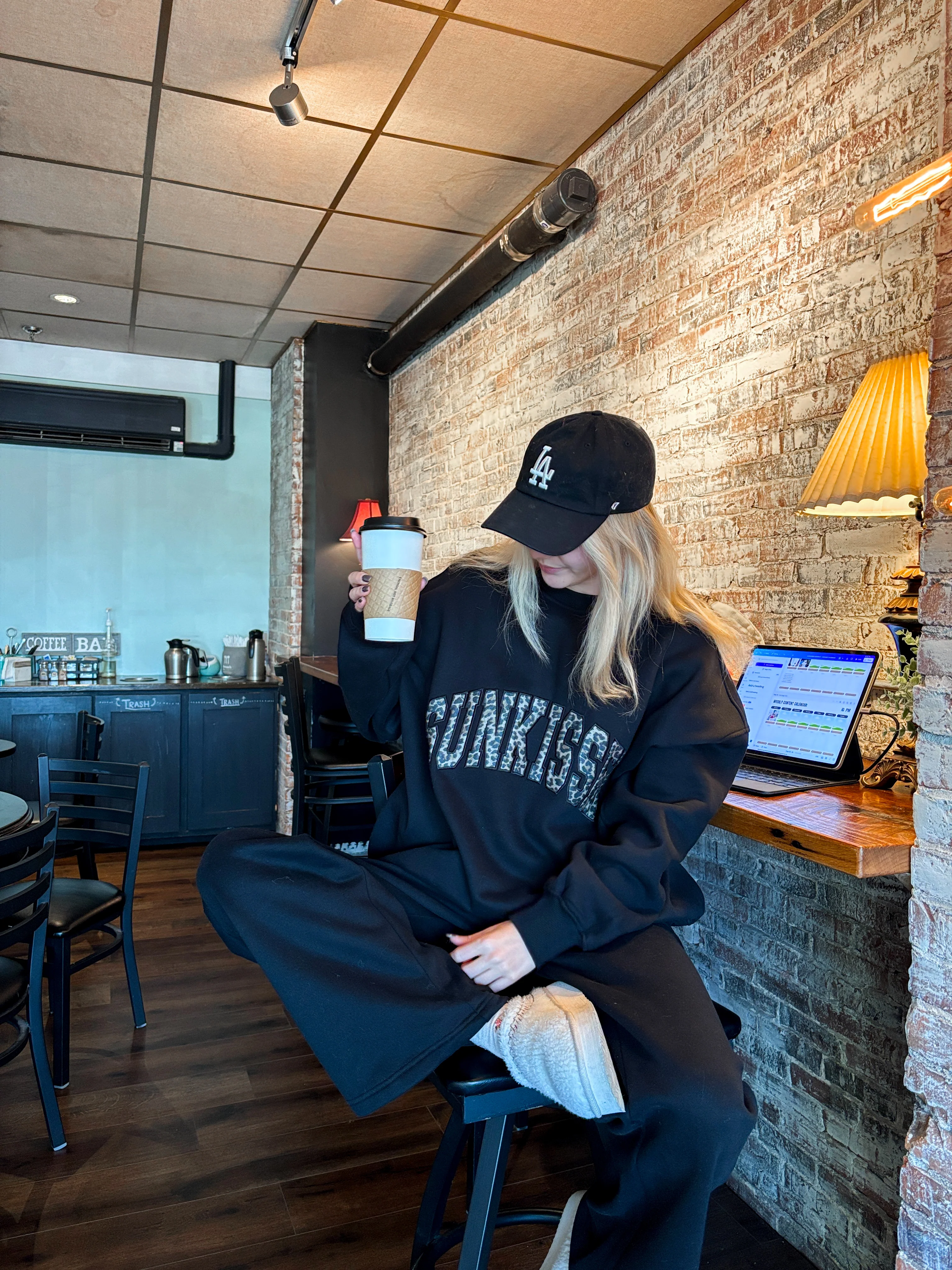 Black Sunkissed Leopard Print Embroider Sweatshirt - Image 13
