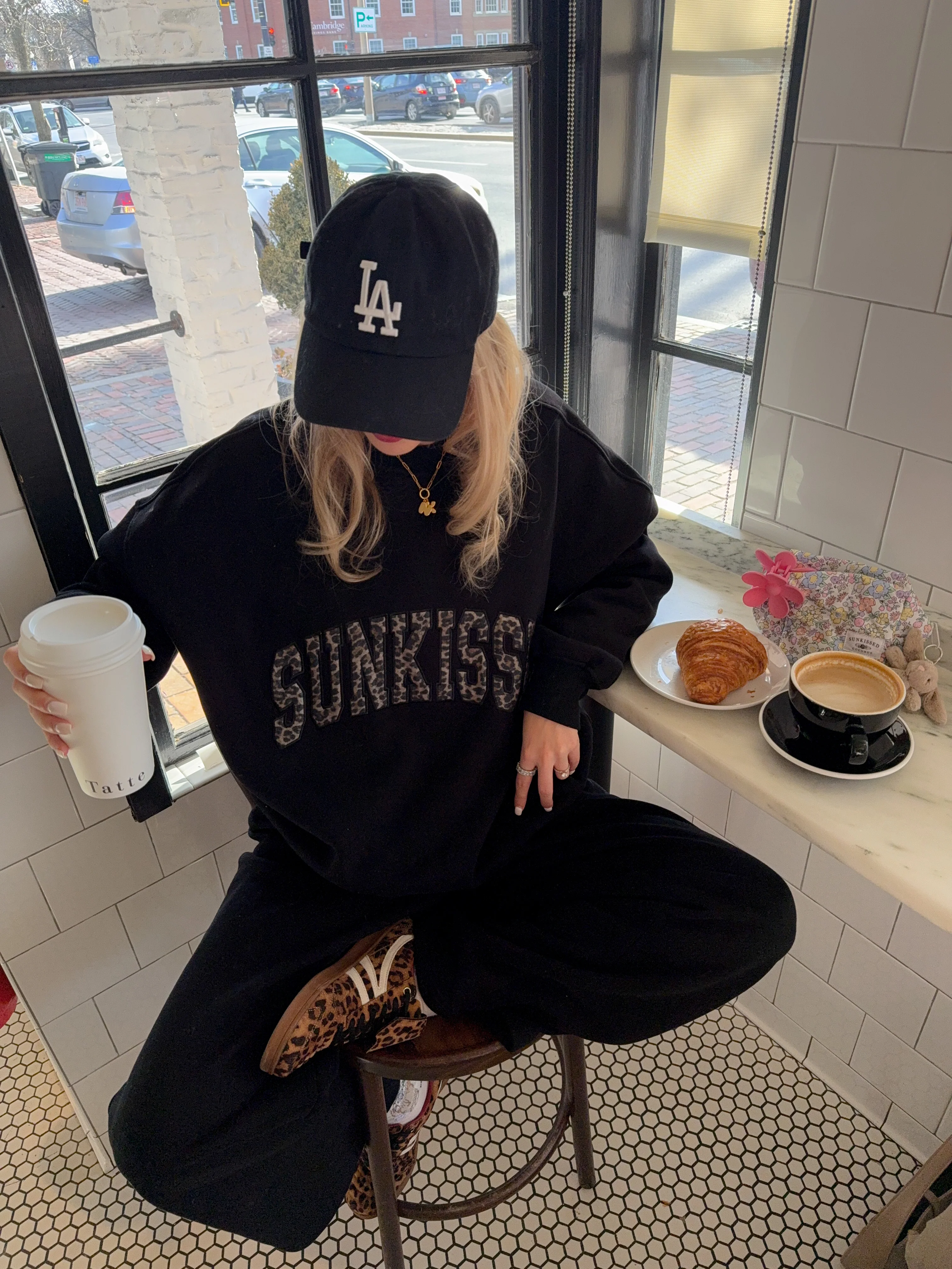 Black Sunkissed Leopard Print Embroider Sweatshirt - Image 18