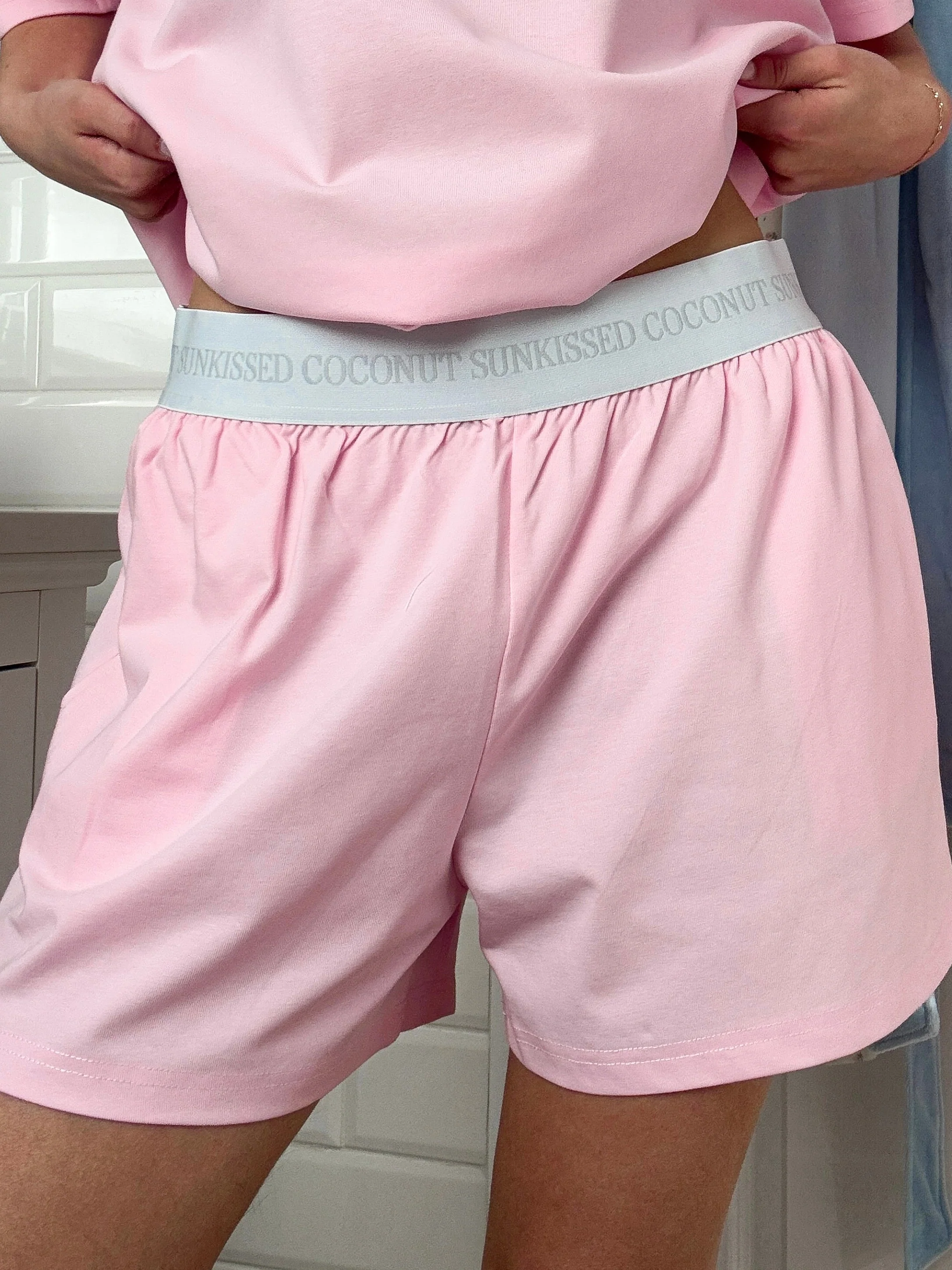 Blair Pink Basic Watercolor Shorts