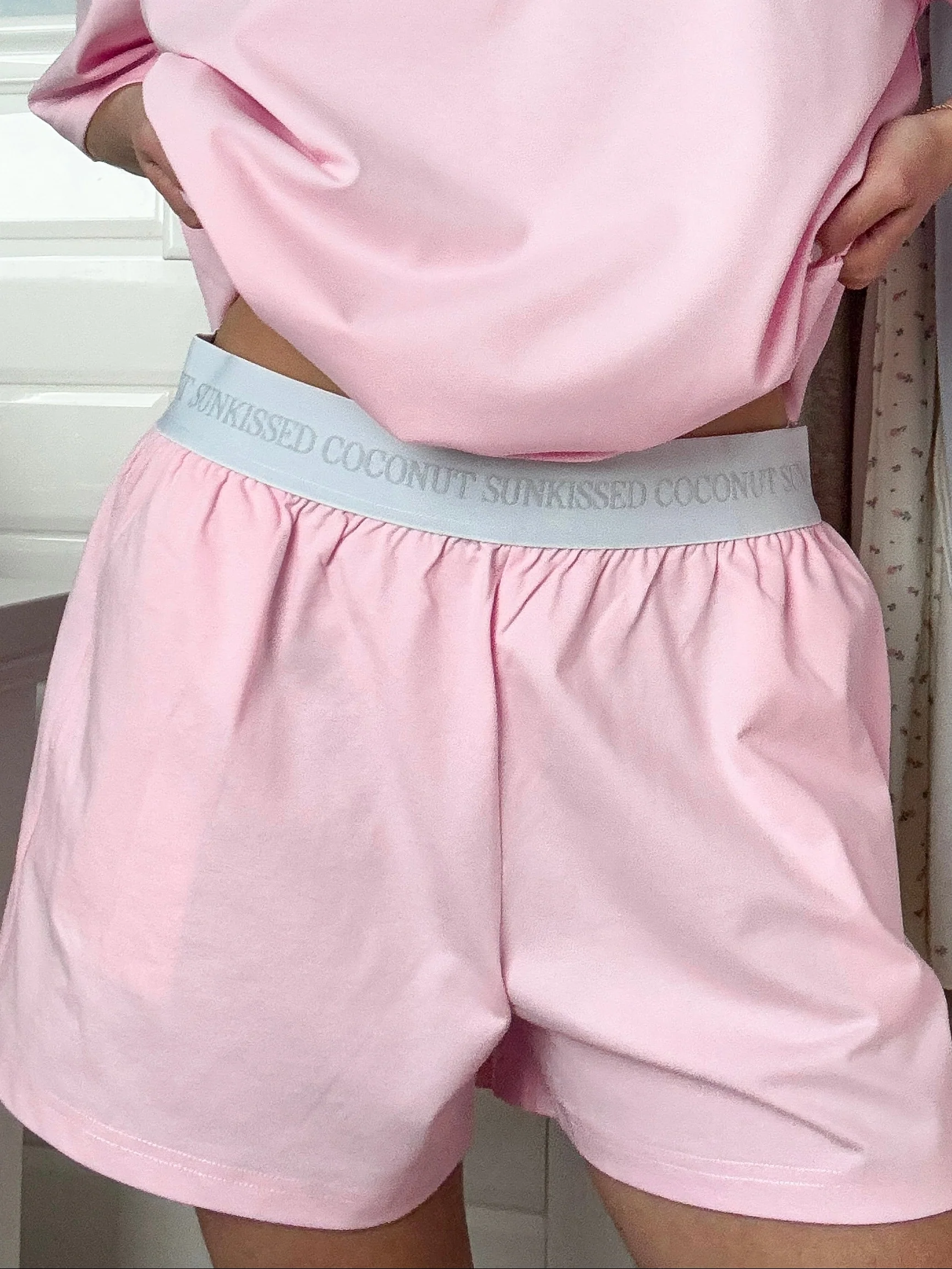 Blair Pink Basic Watercolor Shorts - Image 2