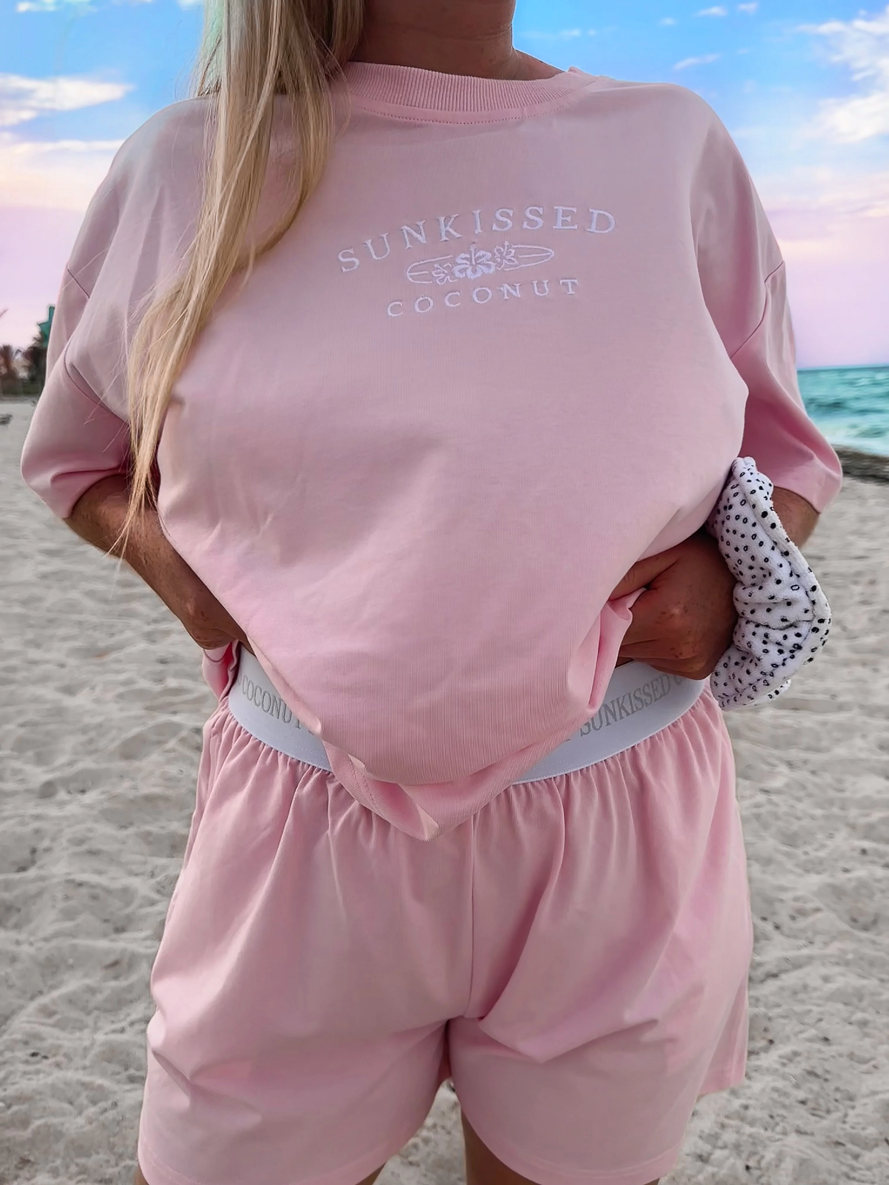 Blair Pink Basic Watercolor Shorts - Image 6