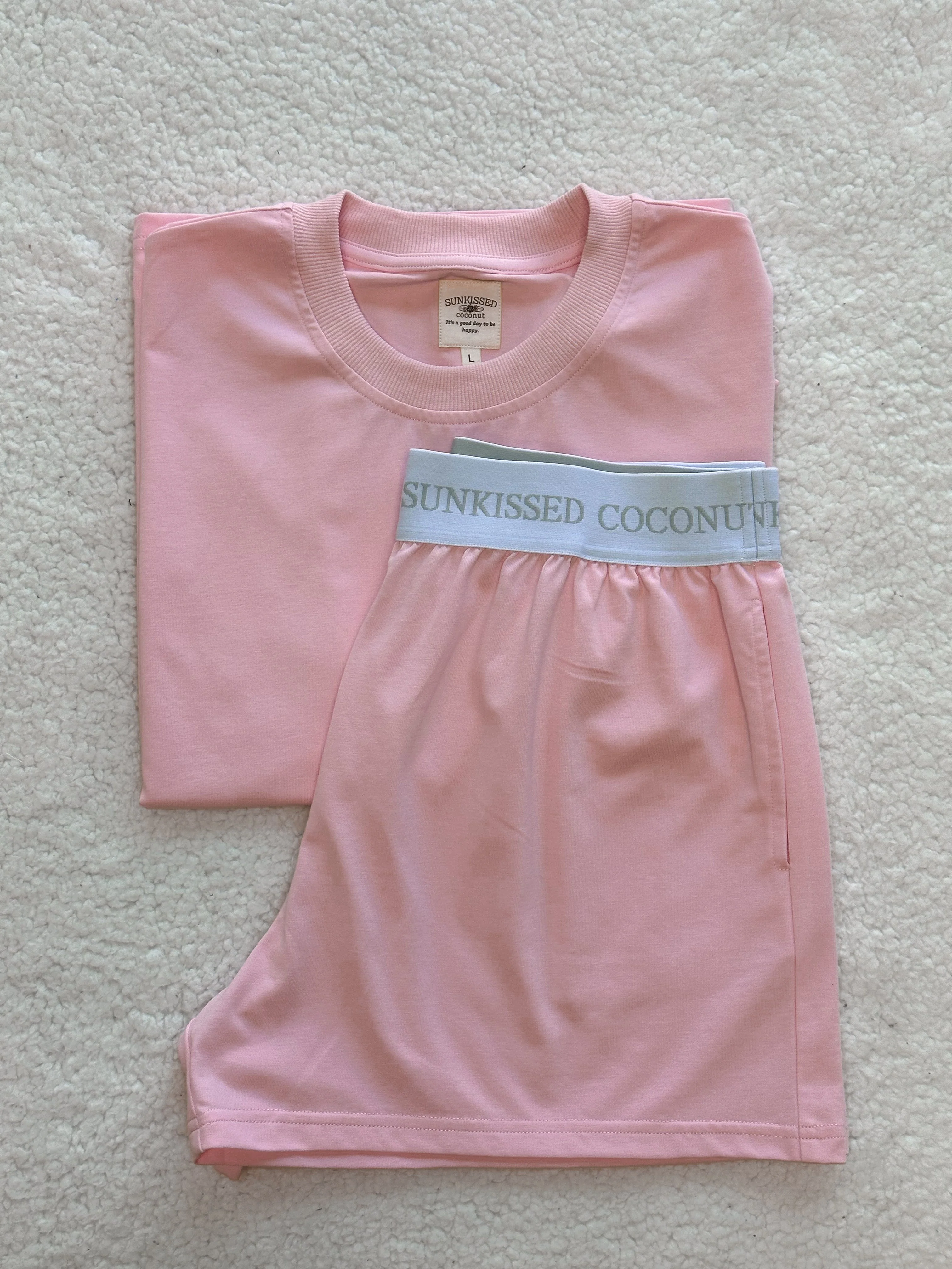 Blair Pink Basic Slightly Cropped Blank Tee - Image 4