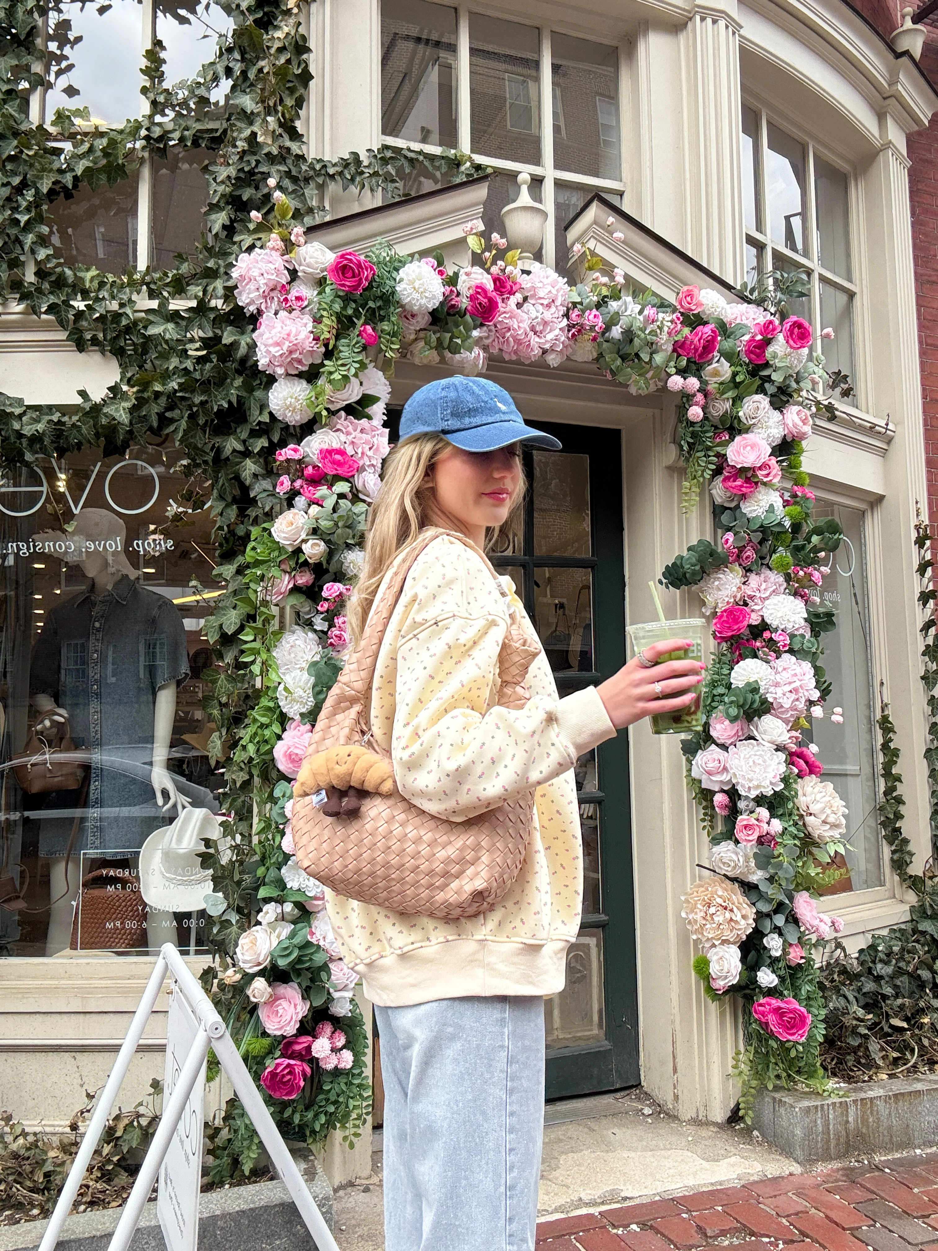 Blank Toasted Cream Roses Sweatshirt - Image 5