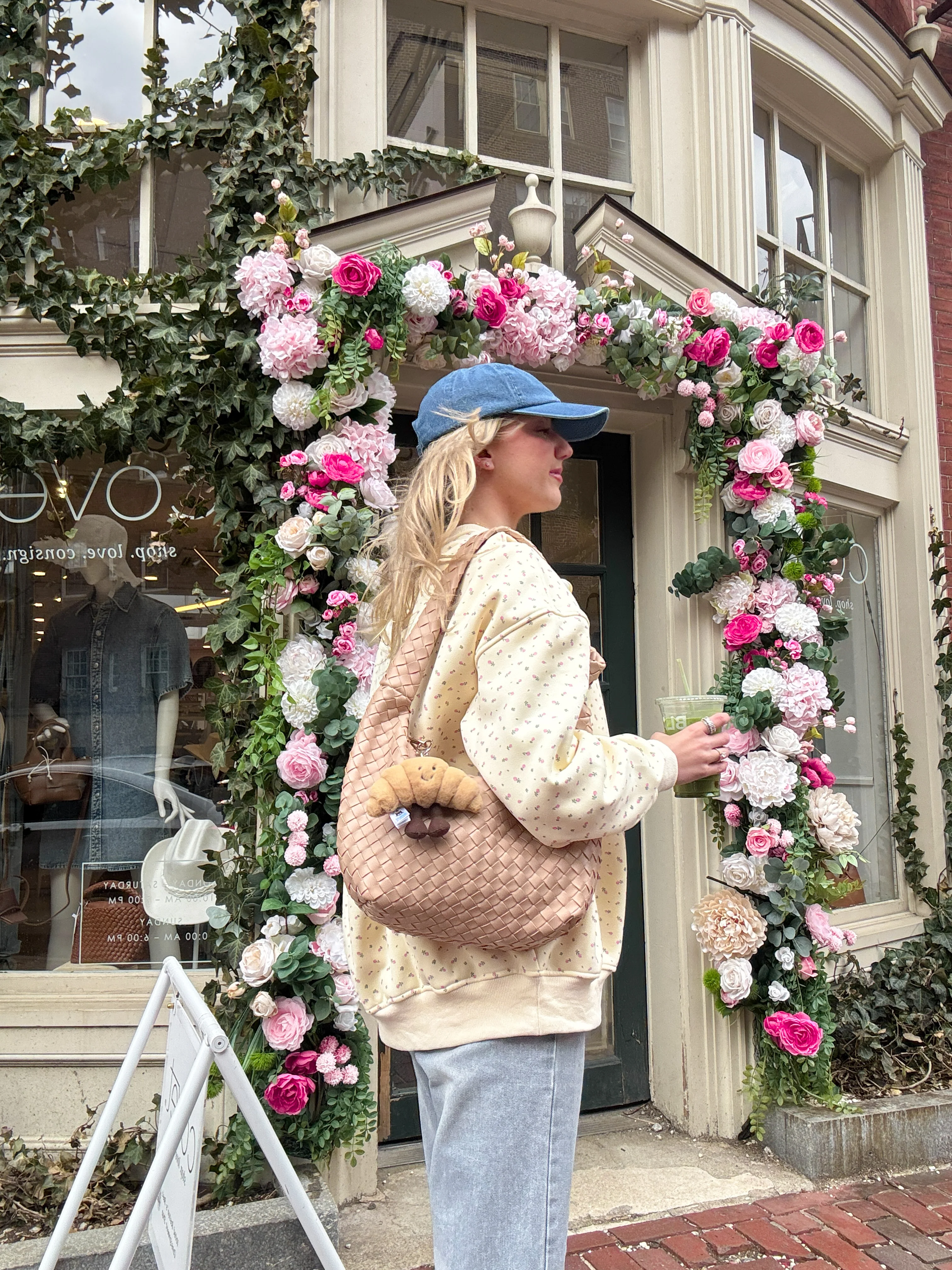 Blank Toasted Cream Roses Sweatshirt - Image 6