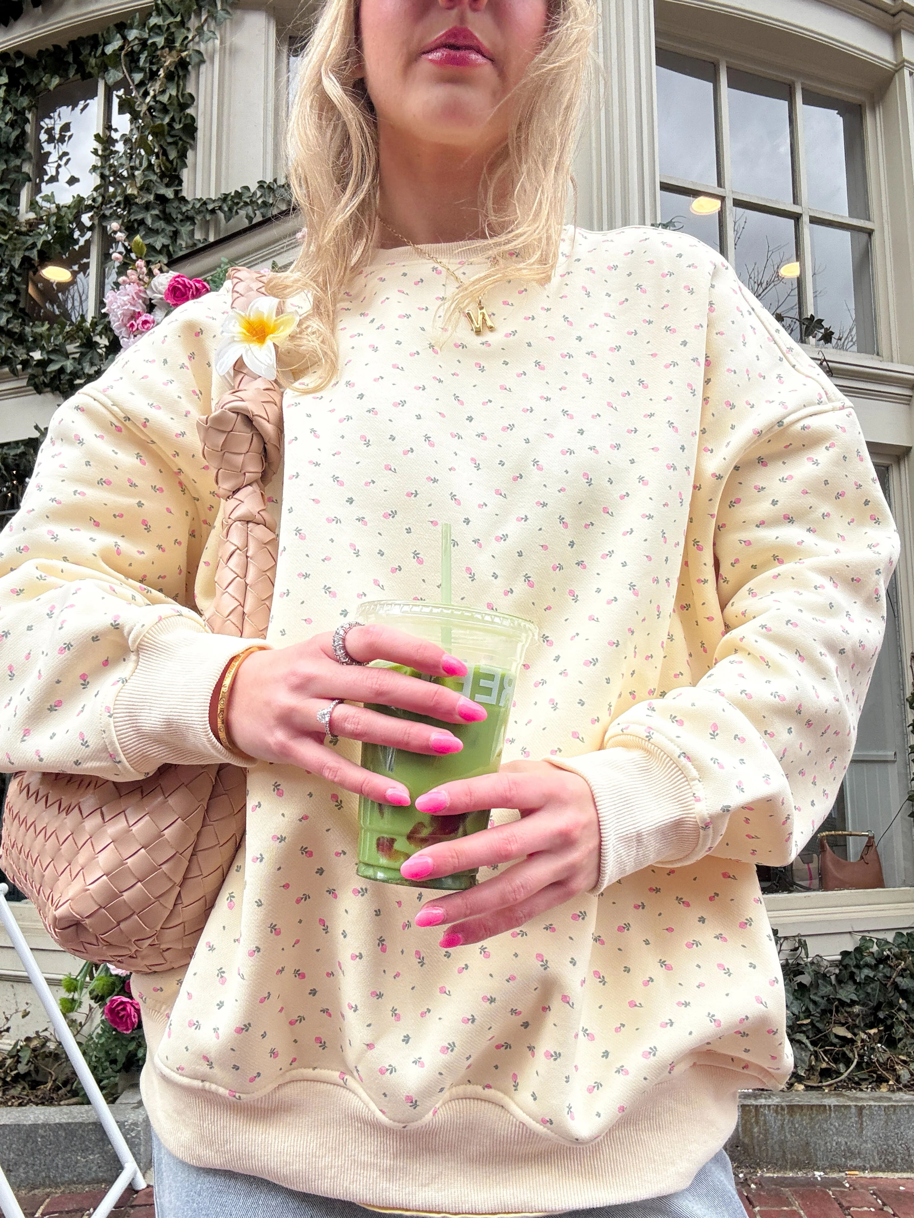 Blank Toasted Cream Roses Sweatshirt - Image 9