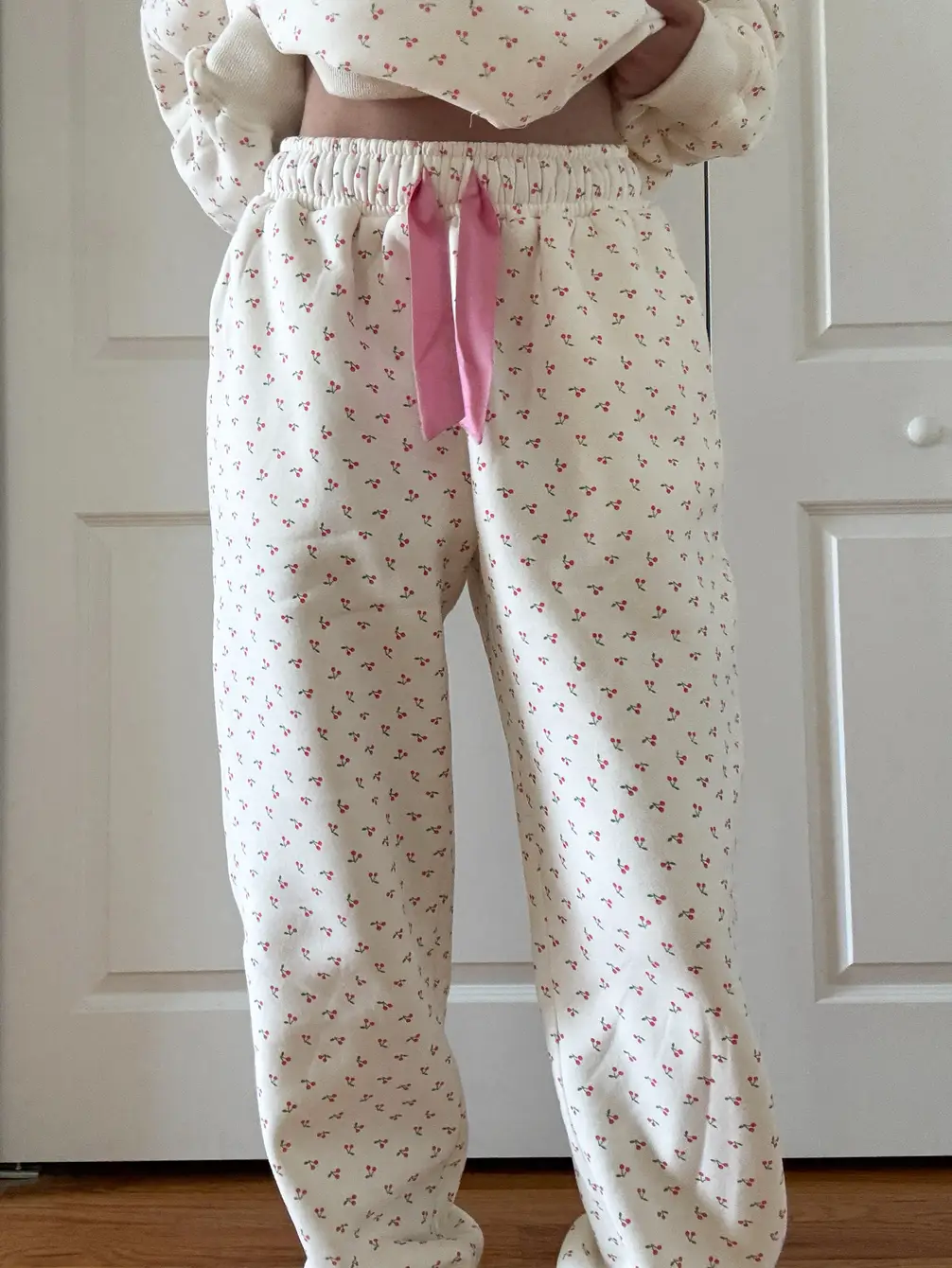 Blank Ivory Cherries All Over Jogger Sweatpants - Image 2
