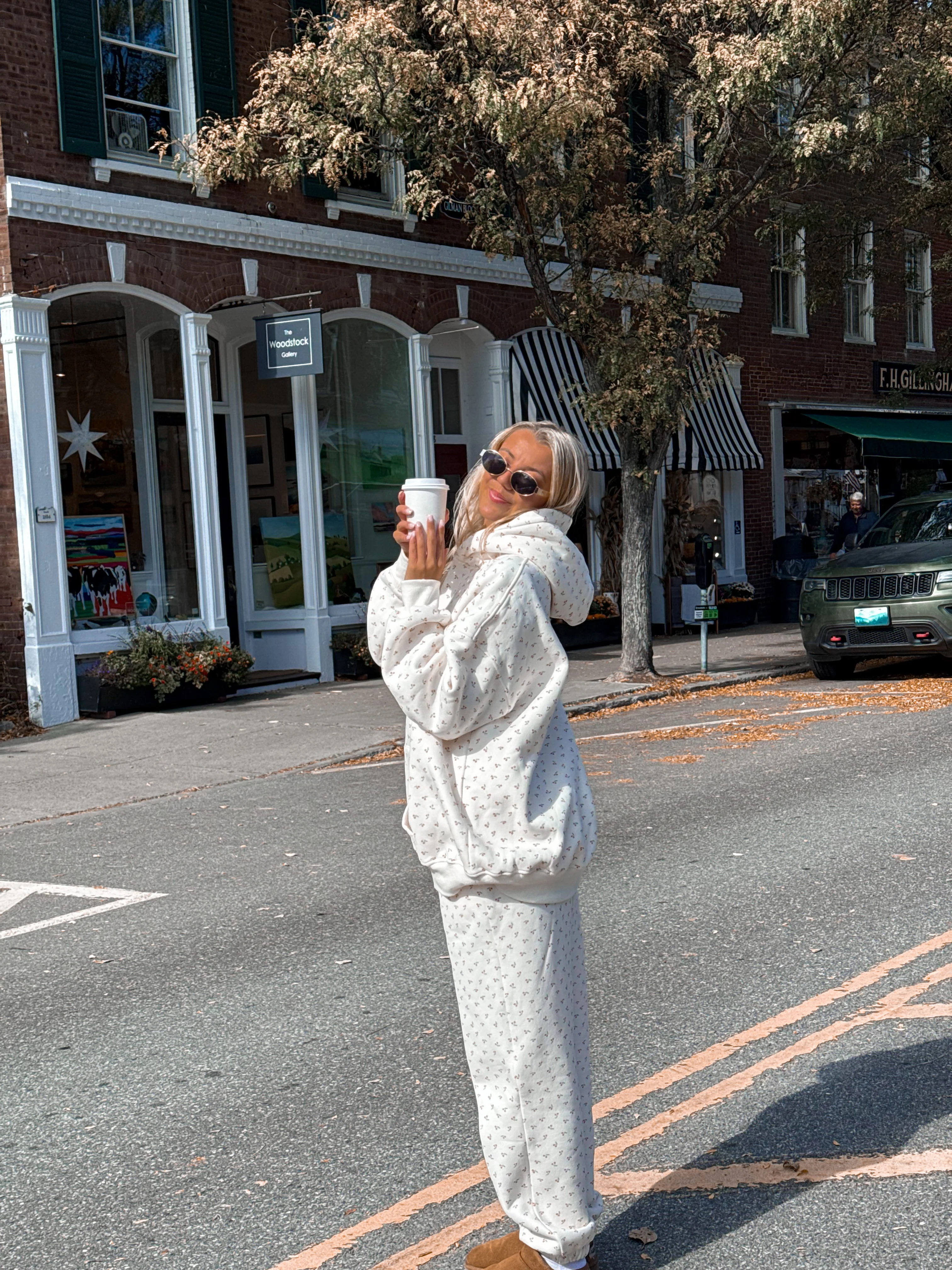 Blank Ivory Cherries All Over Jogger Sweatpants - Image 23