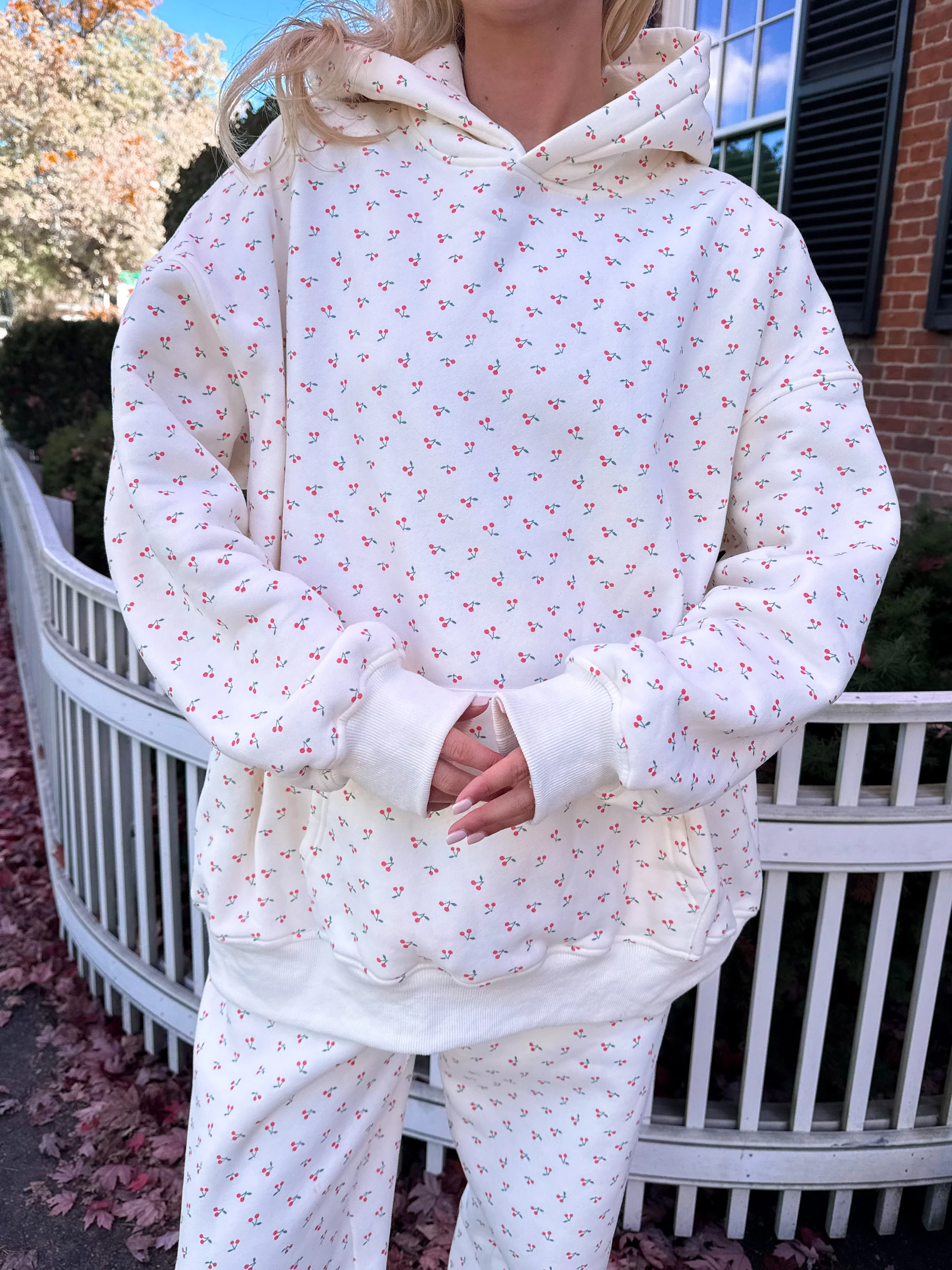 Blank Ivory Cherries All Over Jogger Sweatpants - Image 27