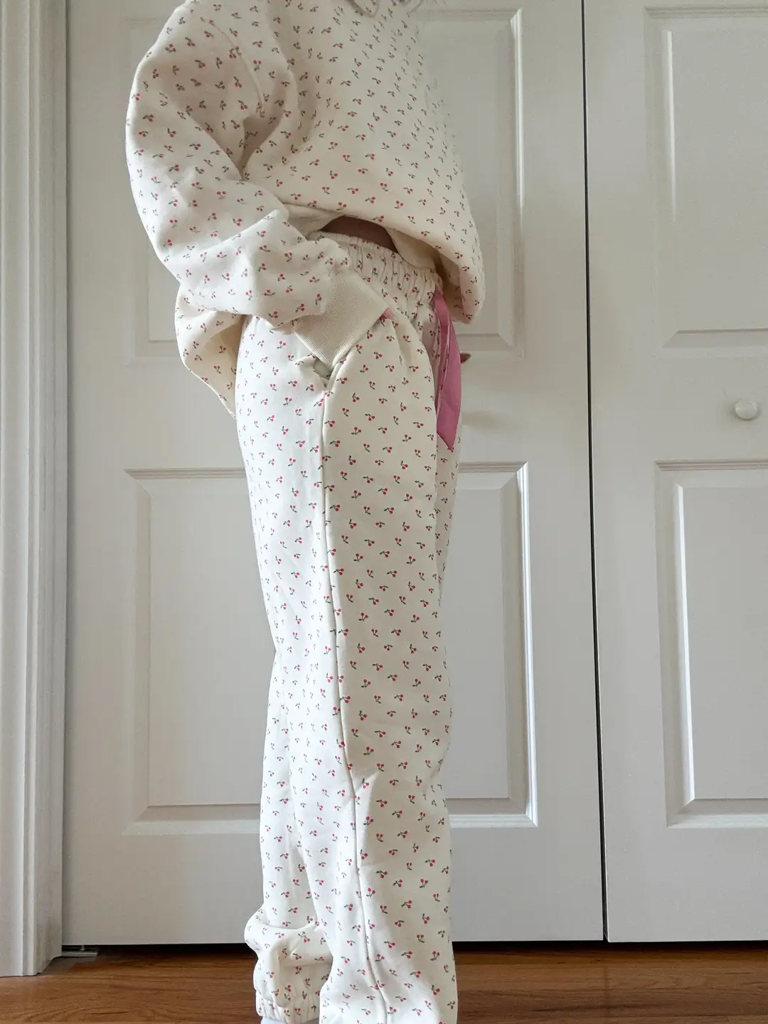 Blank Ivory Cherries All Over Jogger Sweatpants - Image 4