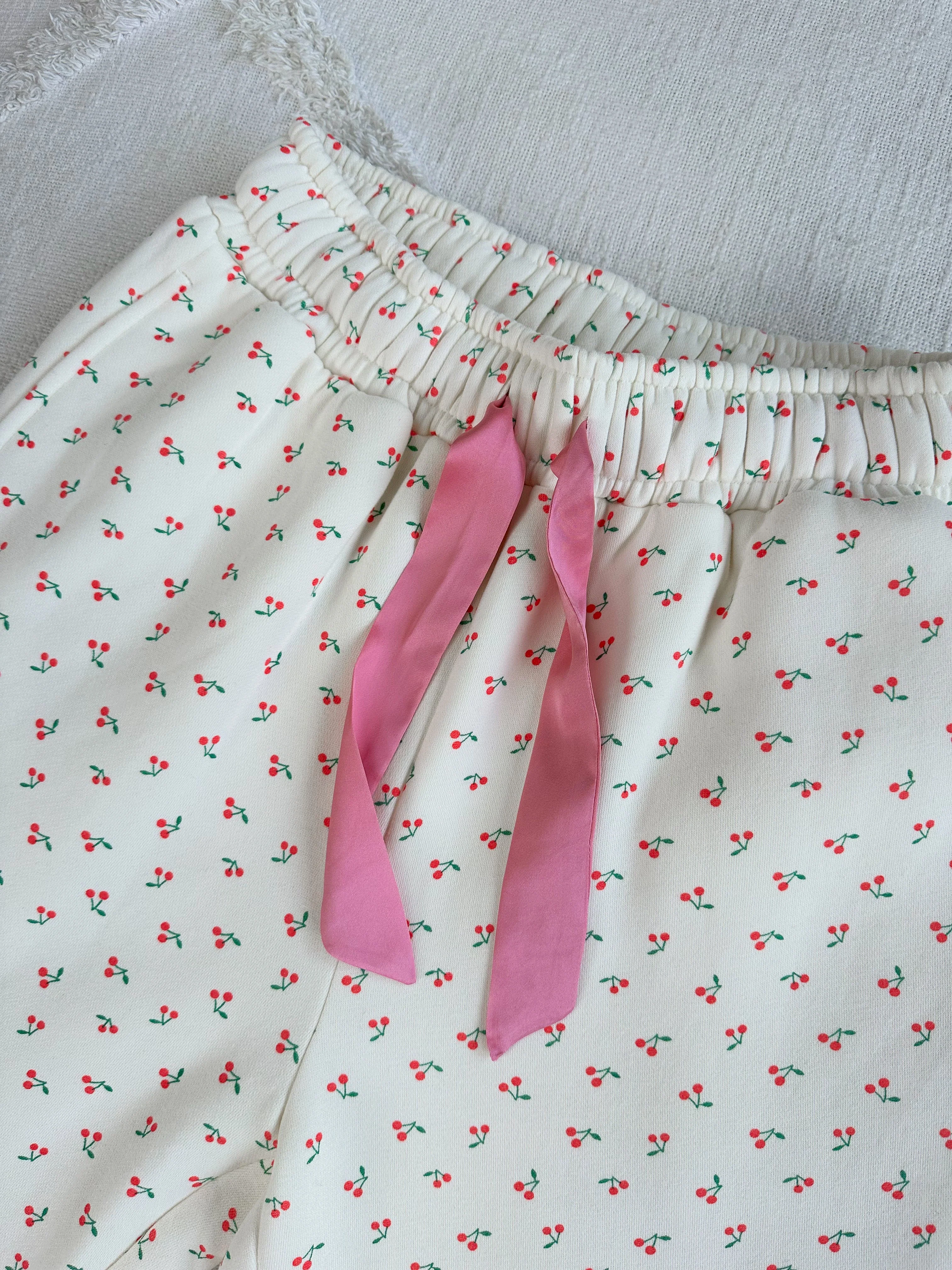 Blank Ivory Cherries All Over Jogger Sweatpants - Image 6