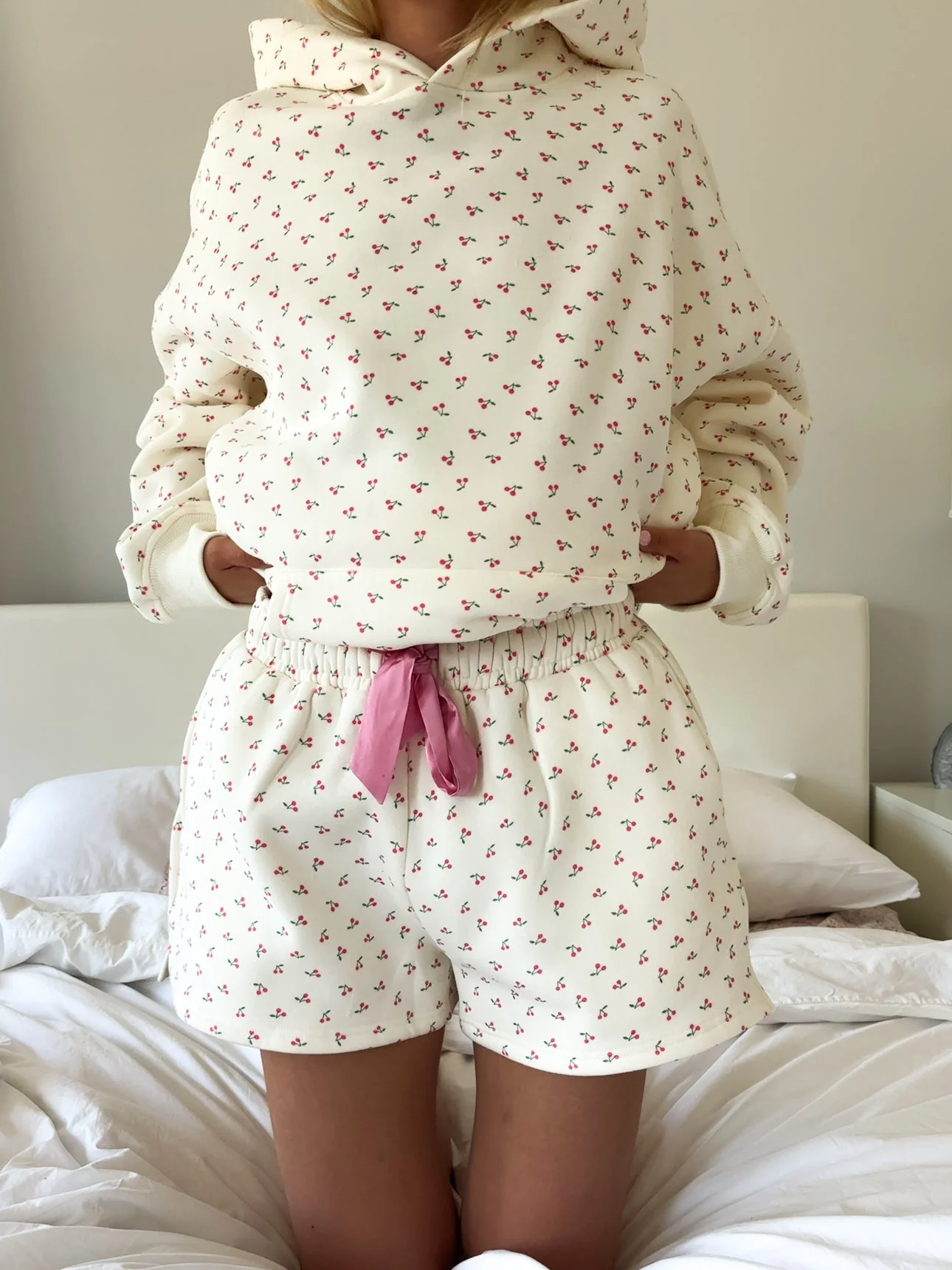 Blank Ivory Cherries All Over Shorts - Image 10