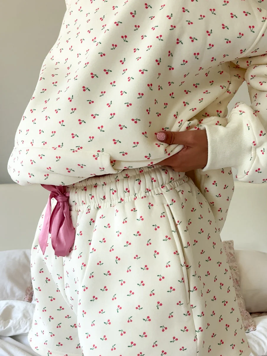 Blank Ivory Cherries All Over Shorts - Image 11