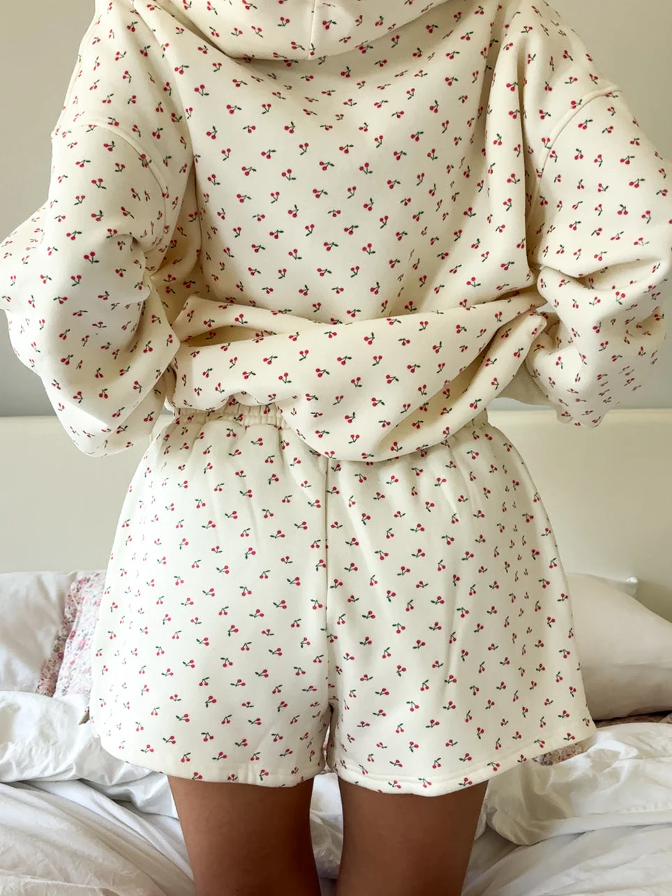 Blank Ivory Cherries All Over Shorts - Image 2