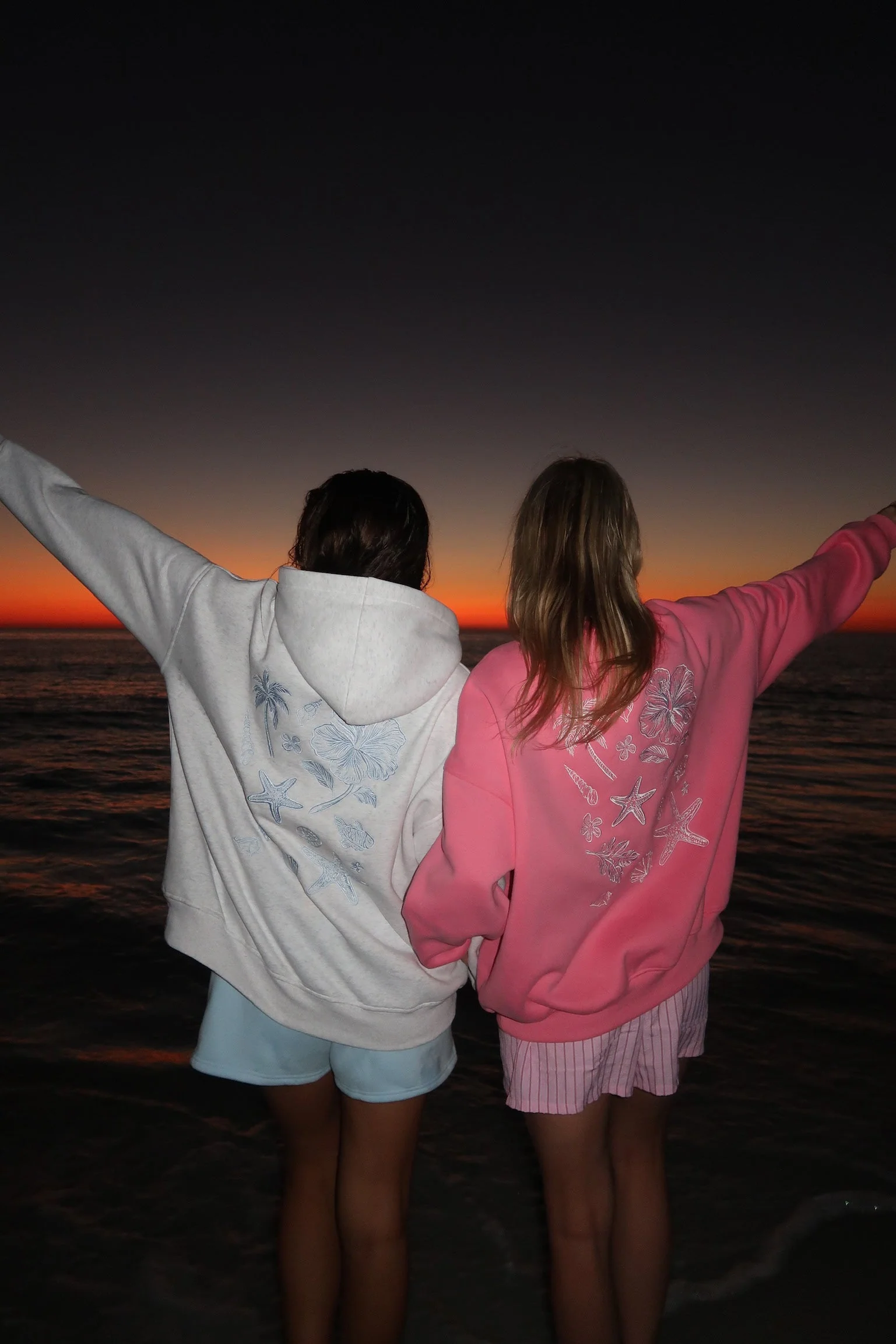 Pearl Grey Tropical Embroider Hoodie - Image 26