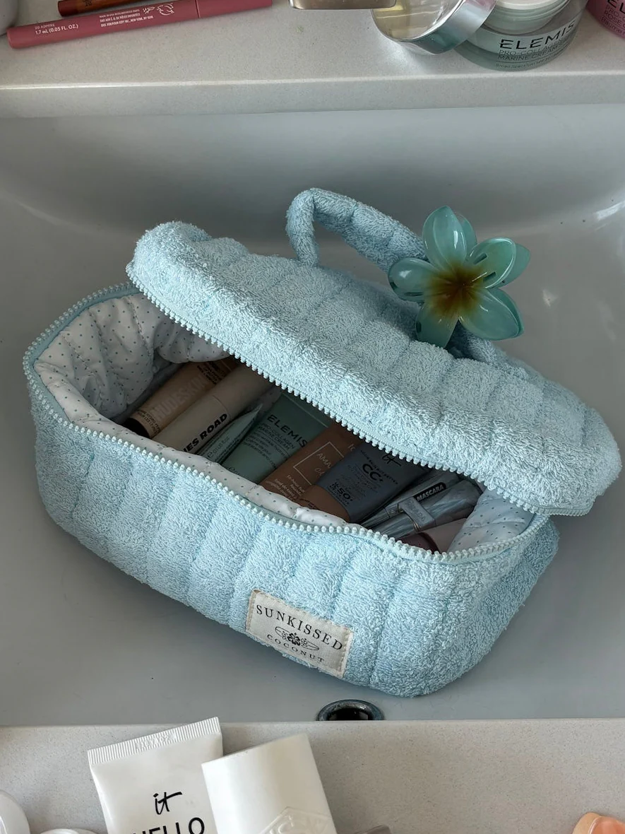 Arctic Polka Dot Handmade Makeup Bag - Image 2