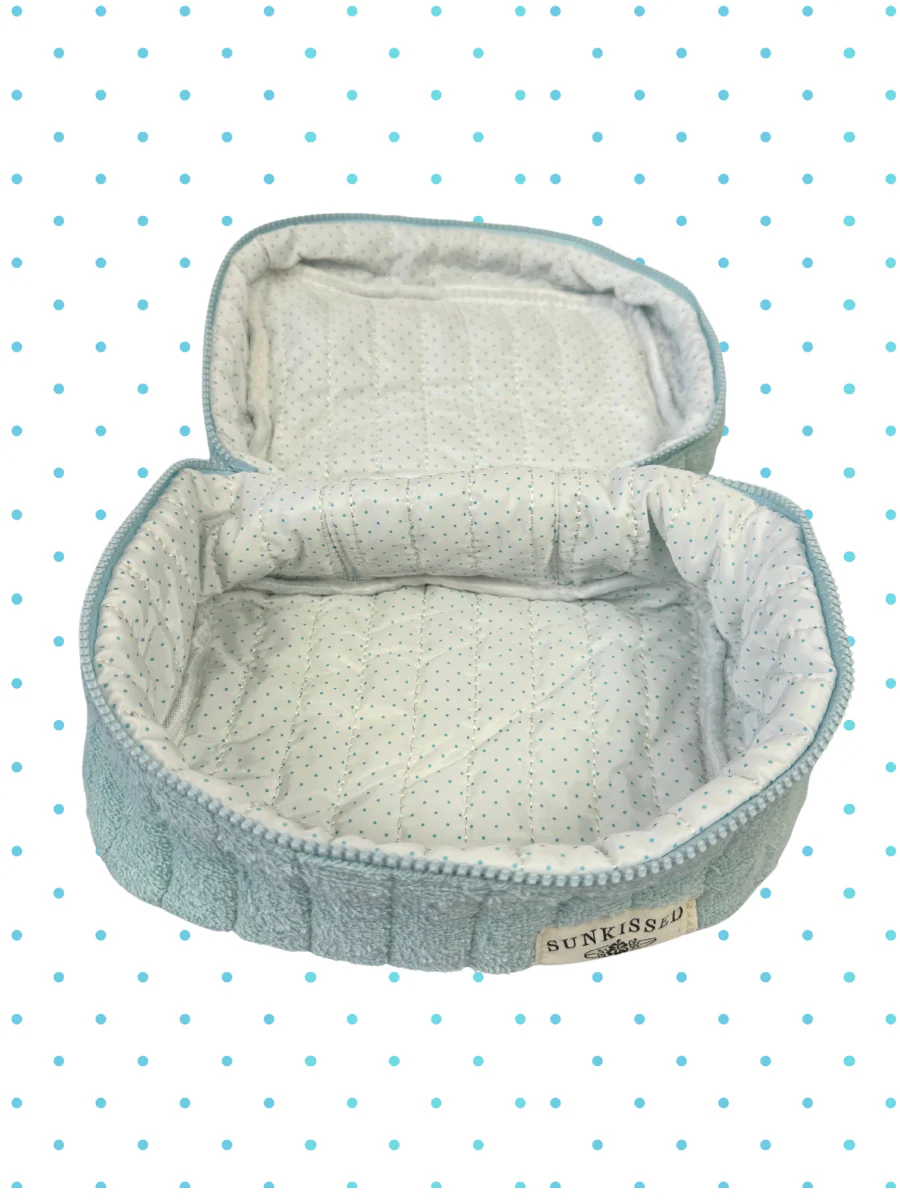 Arctic Polka Dot Handmade Makeup Bag - Image 3