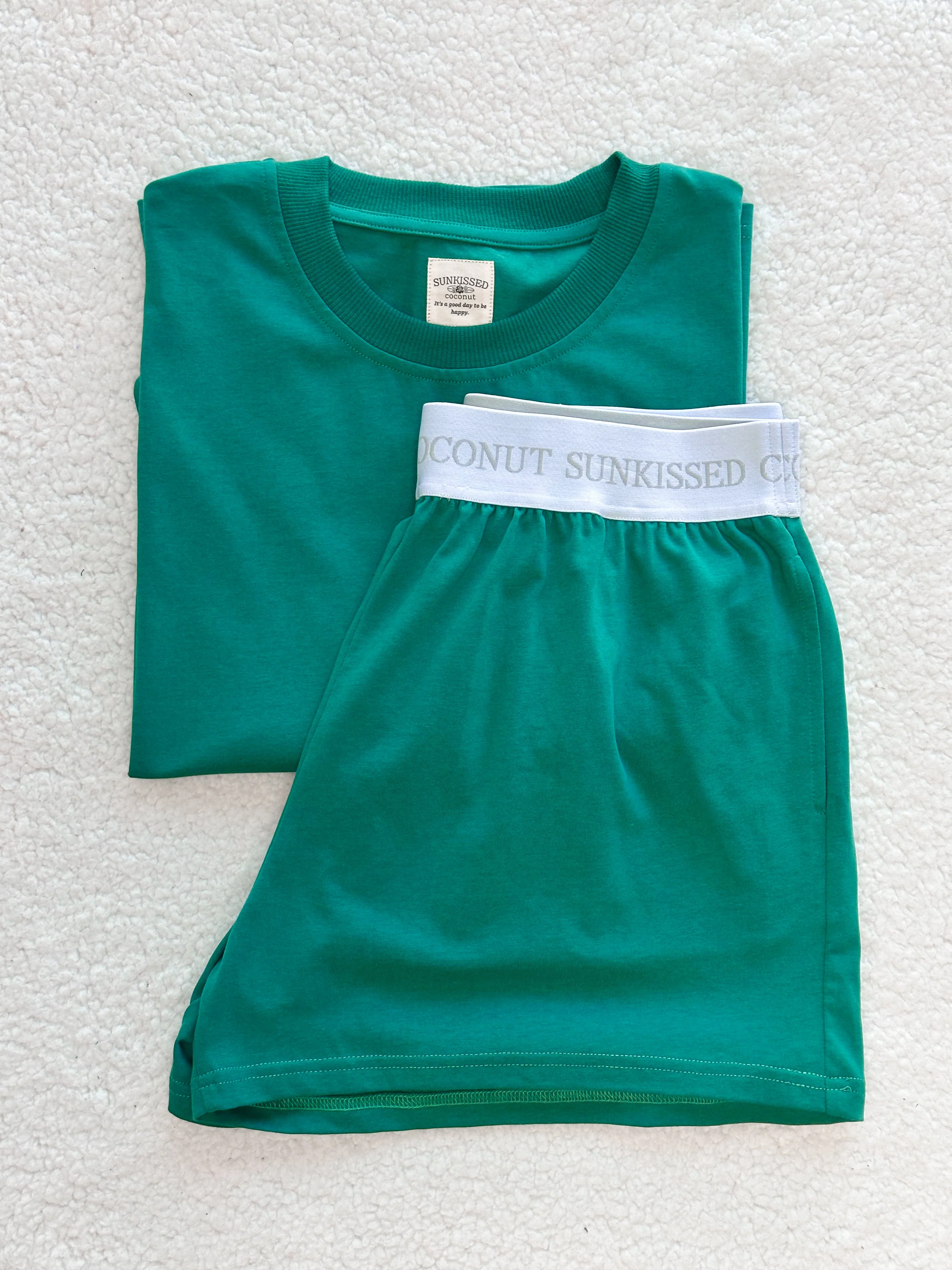 Bubbly Green Basic Slightly Cropped Blank Tee - Image 5