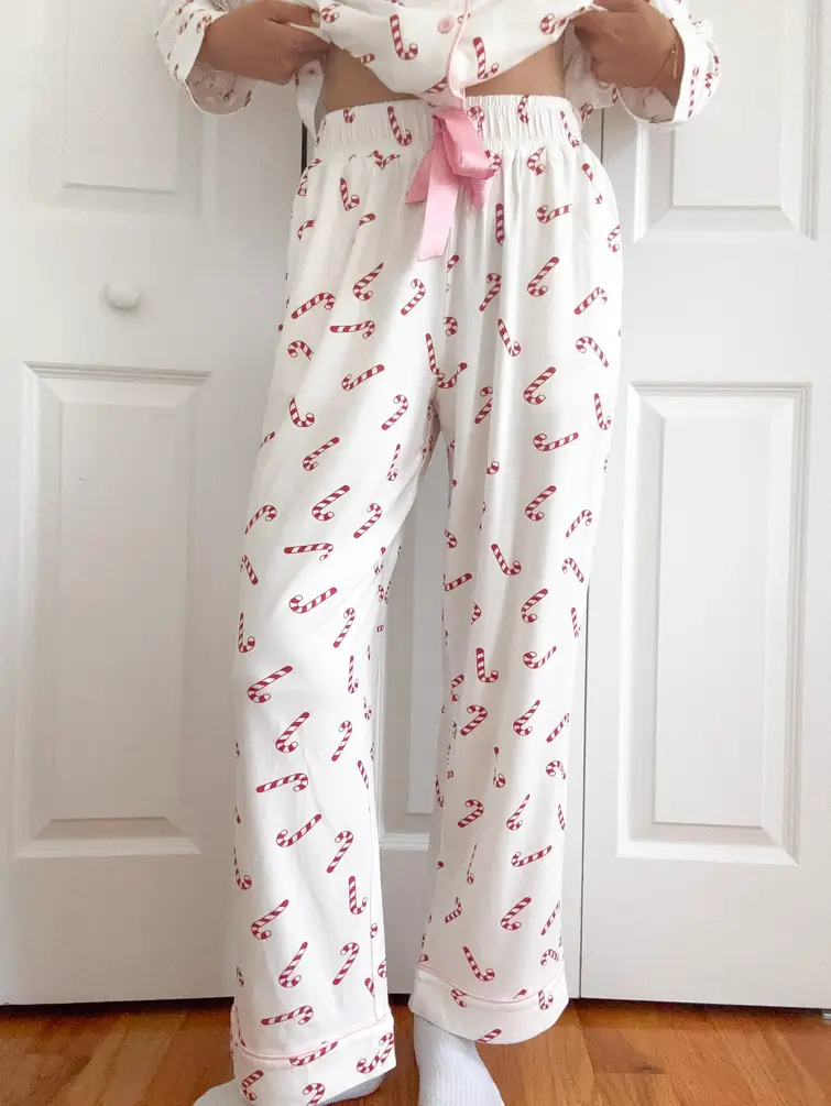 Candy Cane Holiday Christmas Pajama Pants - Image 2