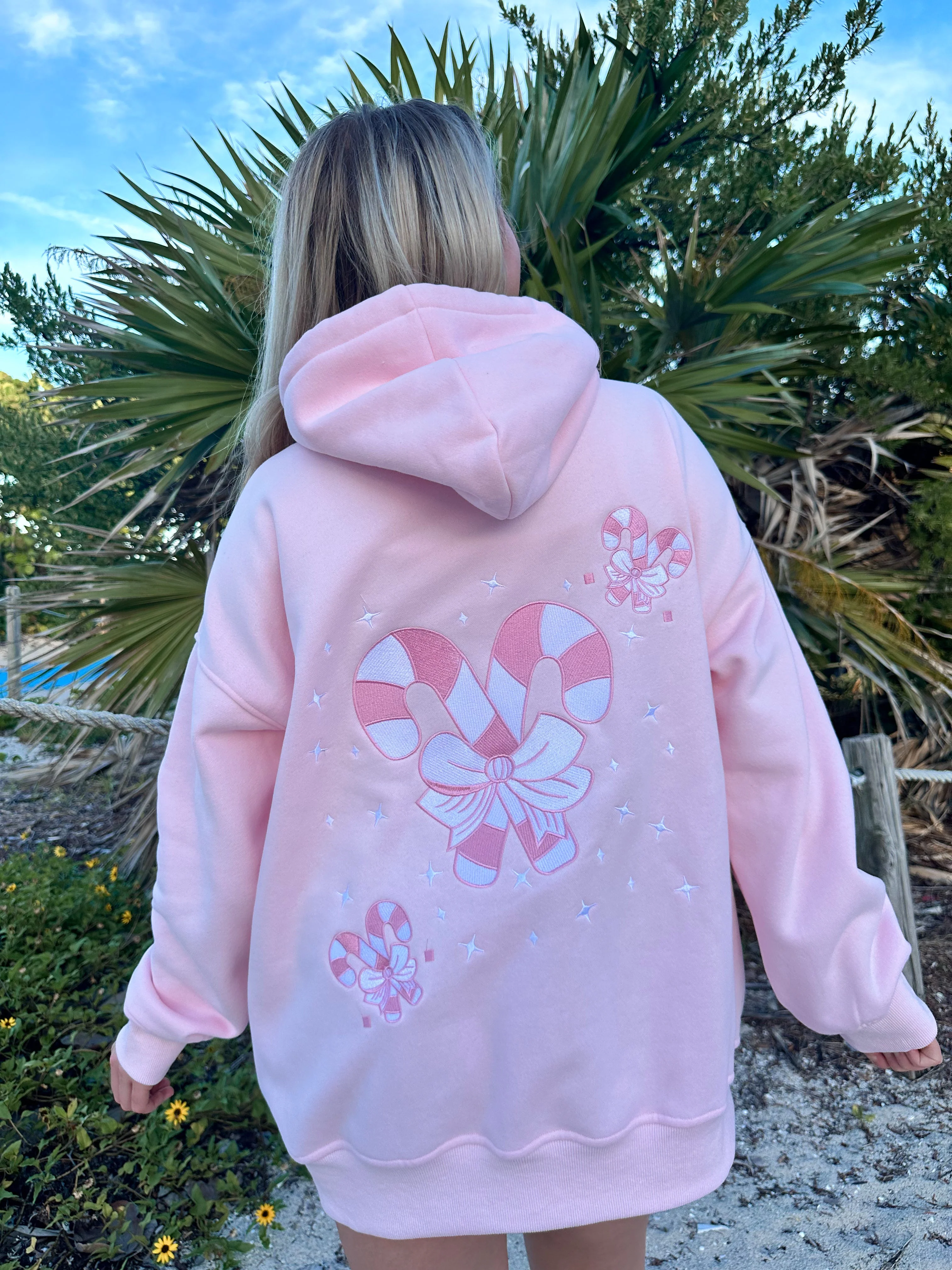 Light Pink Candy Cane Wonderland Hoodie - Image 10