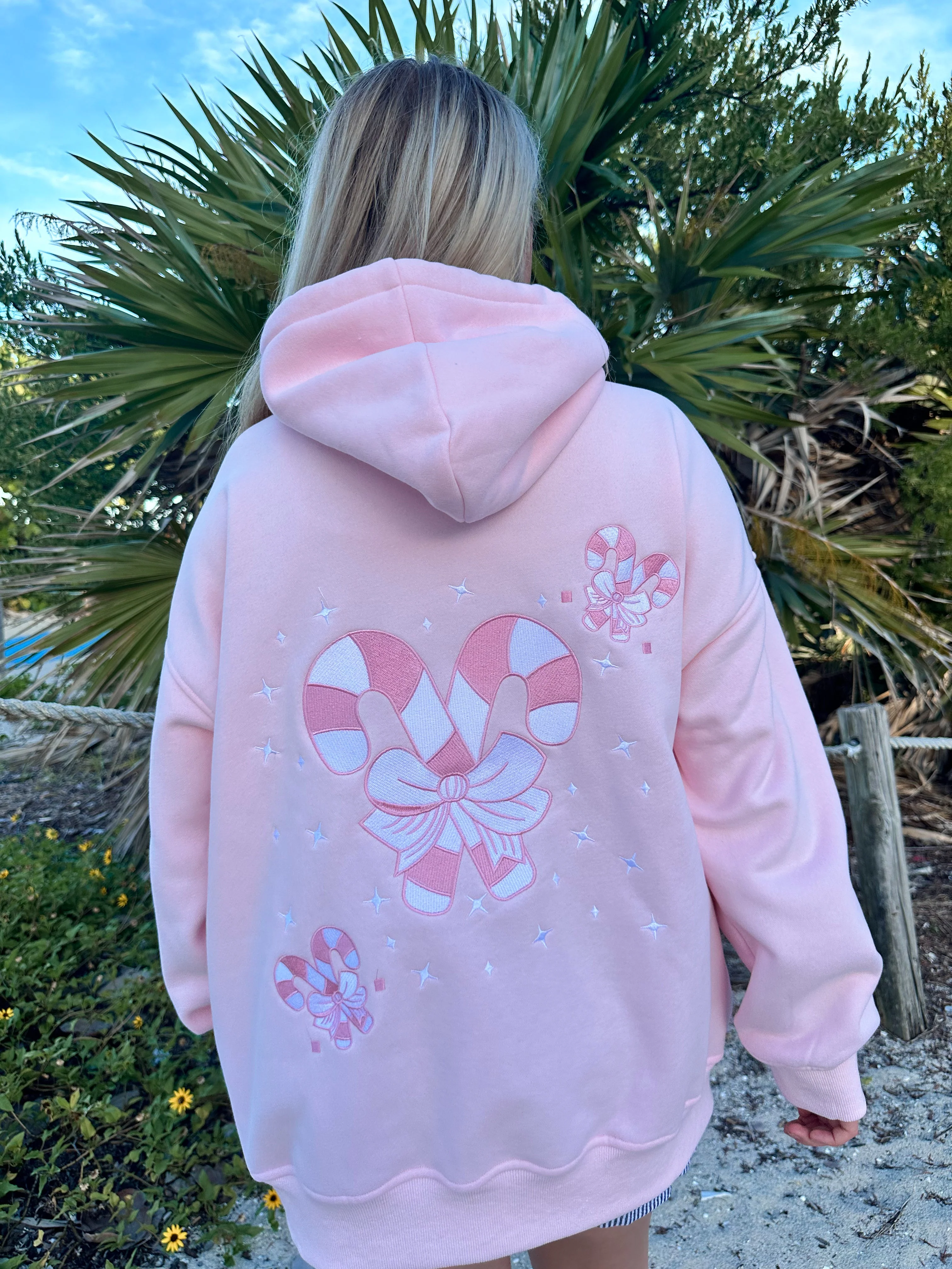 Light Pink Candy Cane Wonderland Hoodie - Image 11