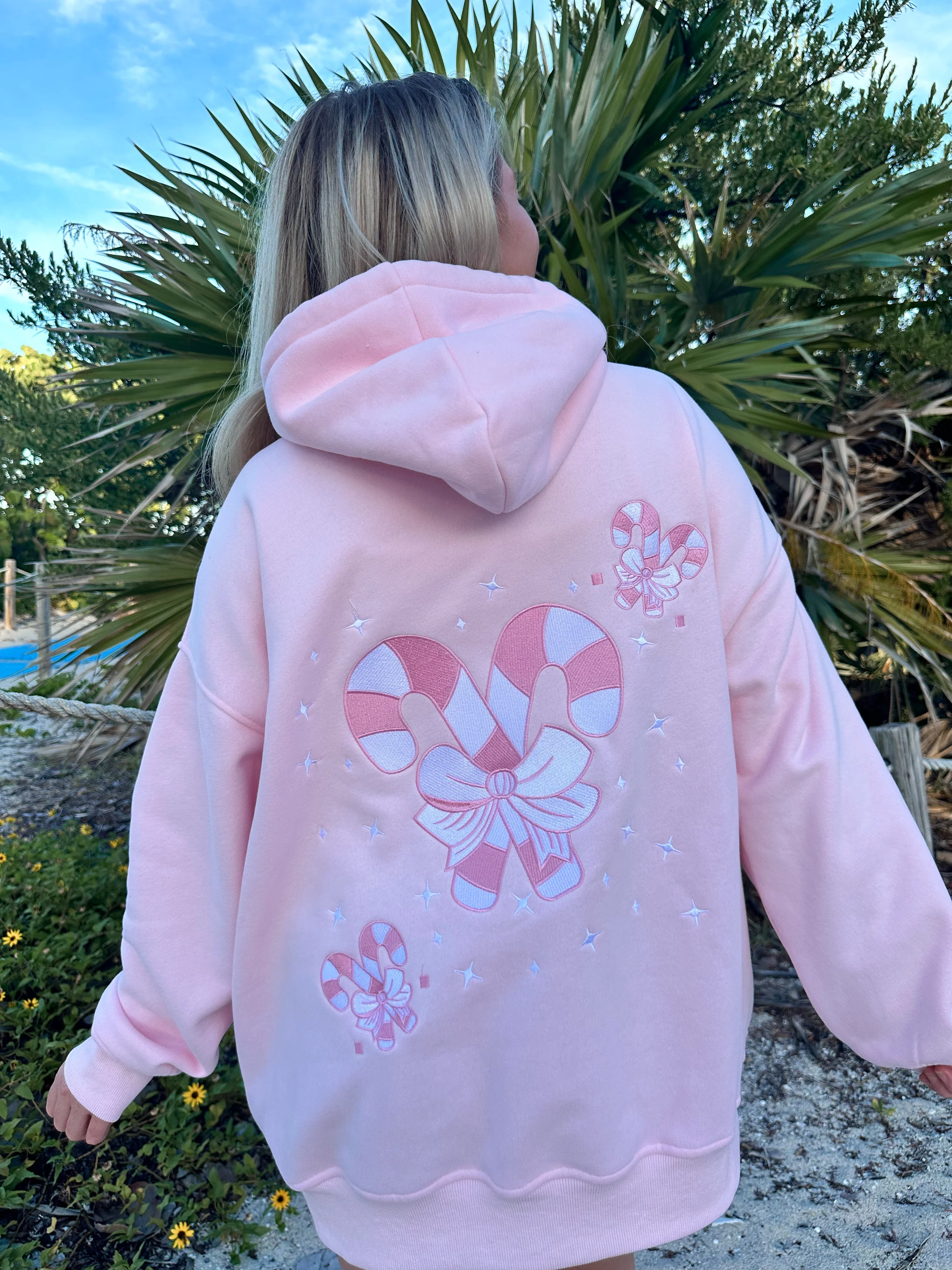 Light Pink Candy Cane Wonderland Hoodie - Image 12