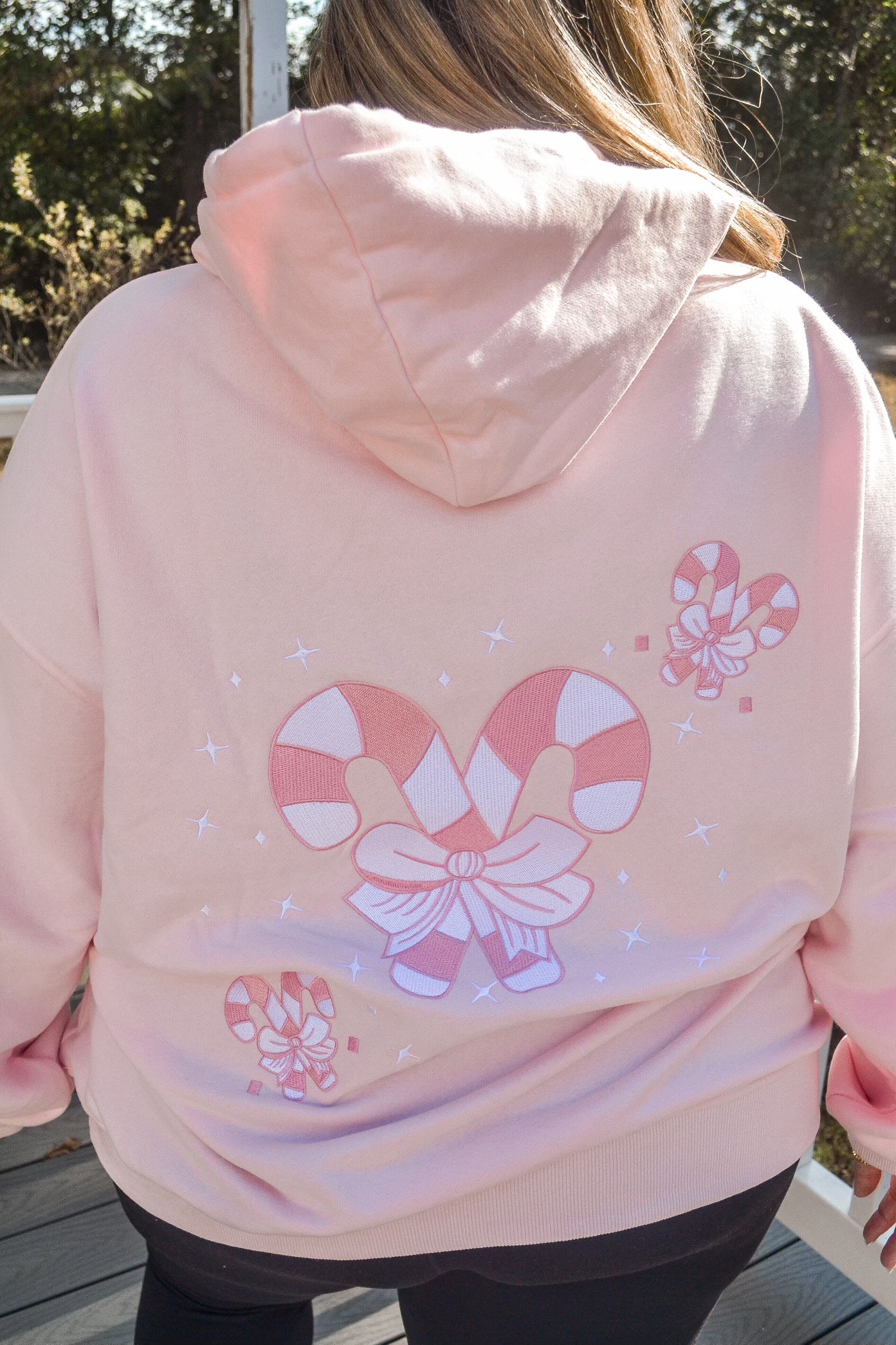 Light Pink Candy Cane Wonderland Hoodie - Image 13