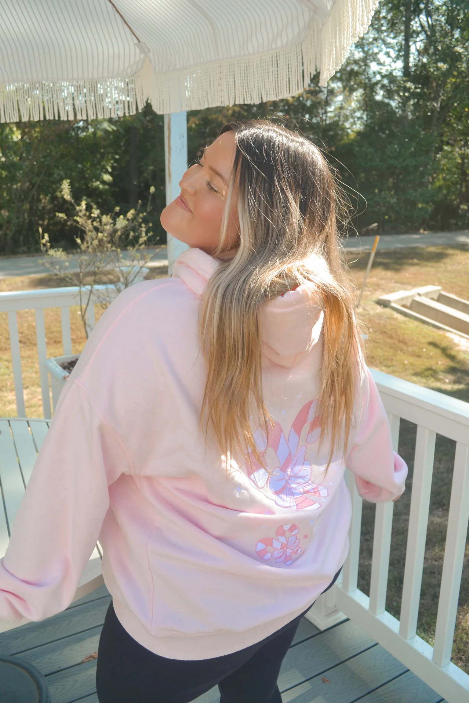 Light Pink Candy Cane Wonderland Hoodie - Image 14