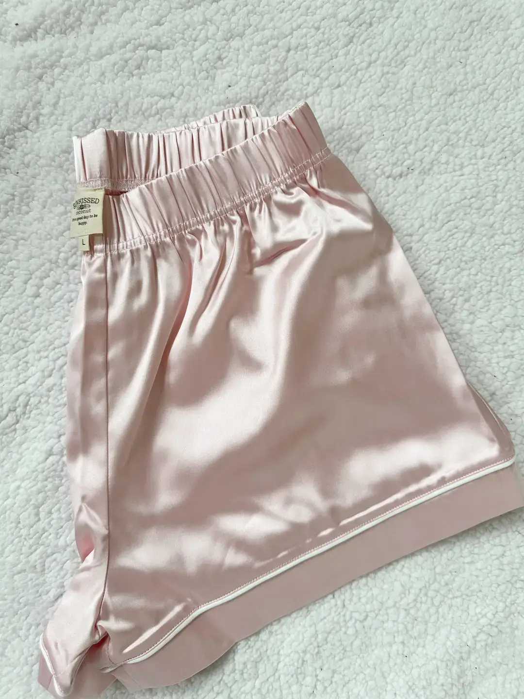 Champagne Pink Short Sleeve Pajama Set - Image 5