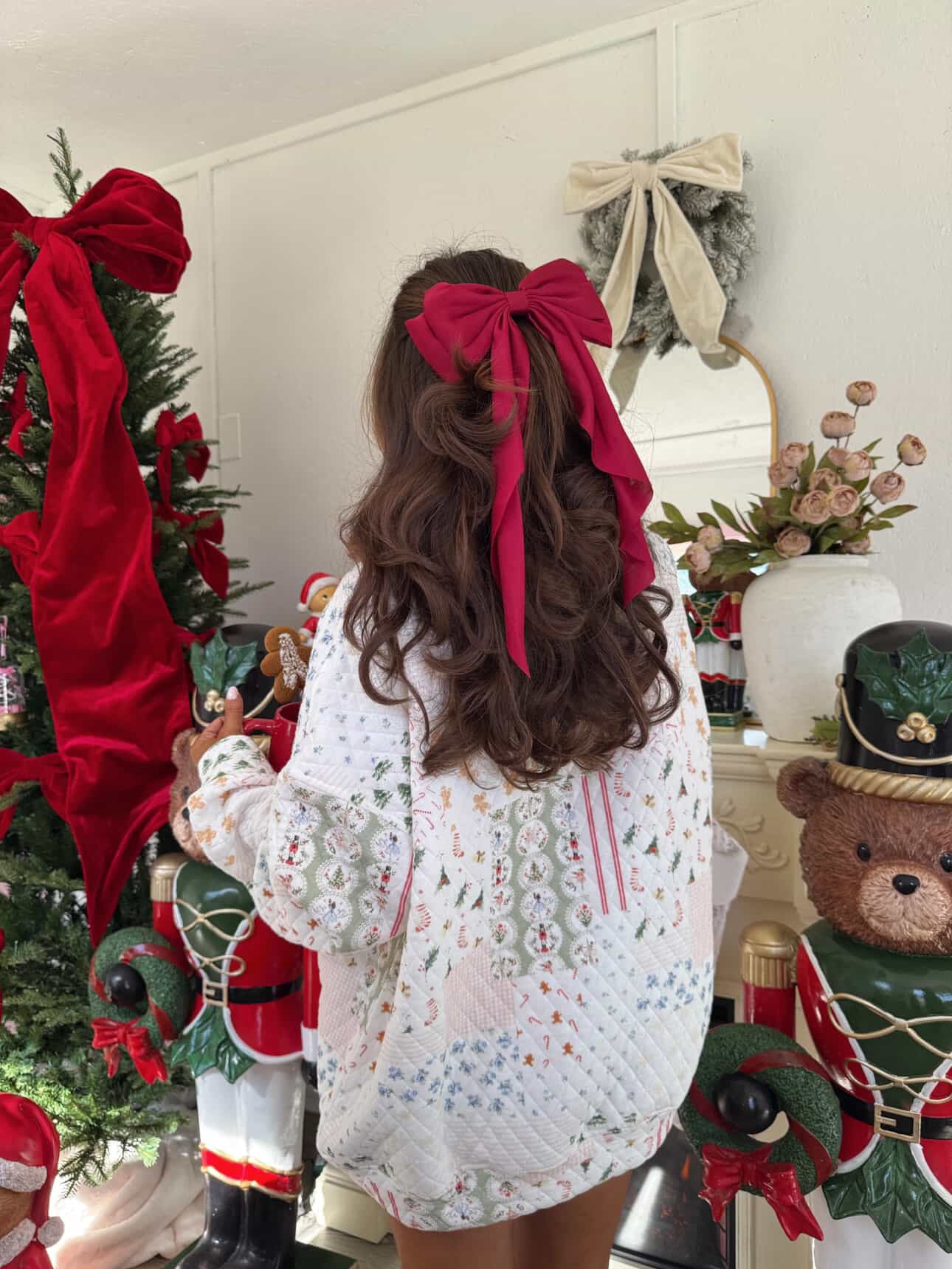 Christmas Holiday Quilted Mockneck Sweatshirt - Image 9