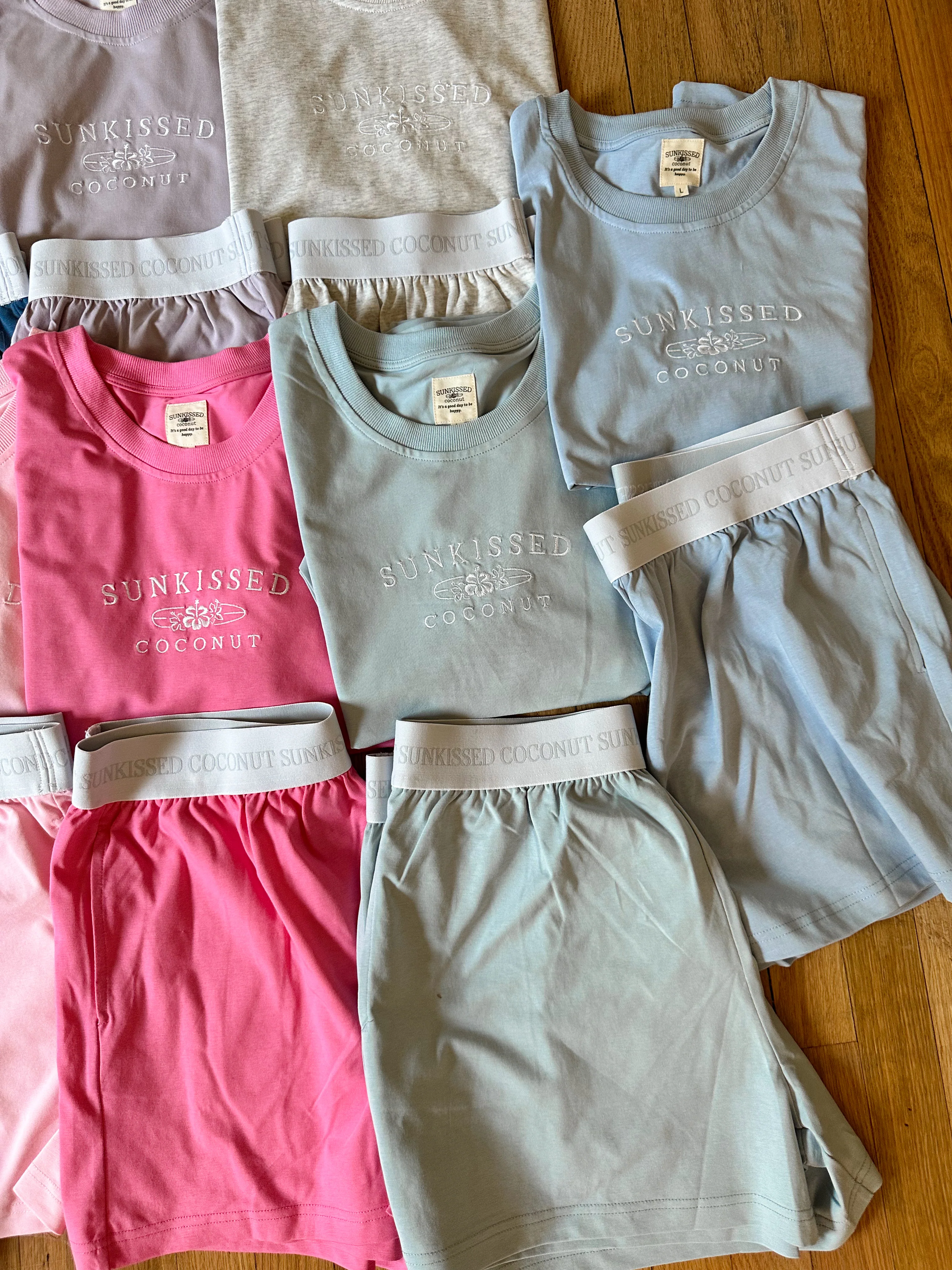 Coastal Blue Basic Watercolor Shorts - Image 8