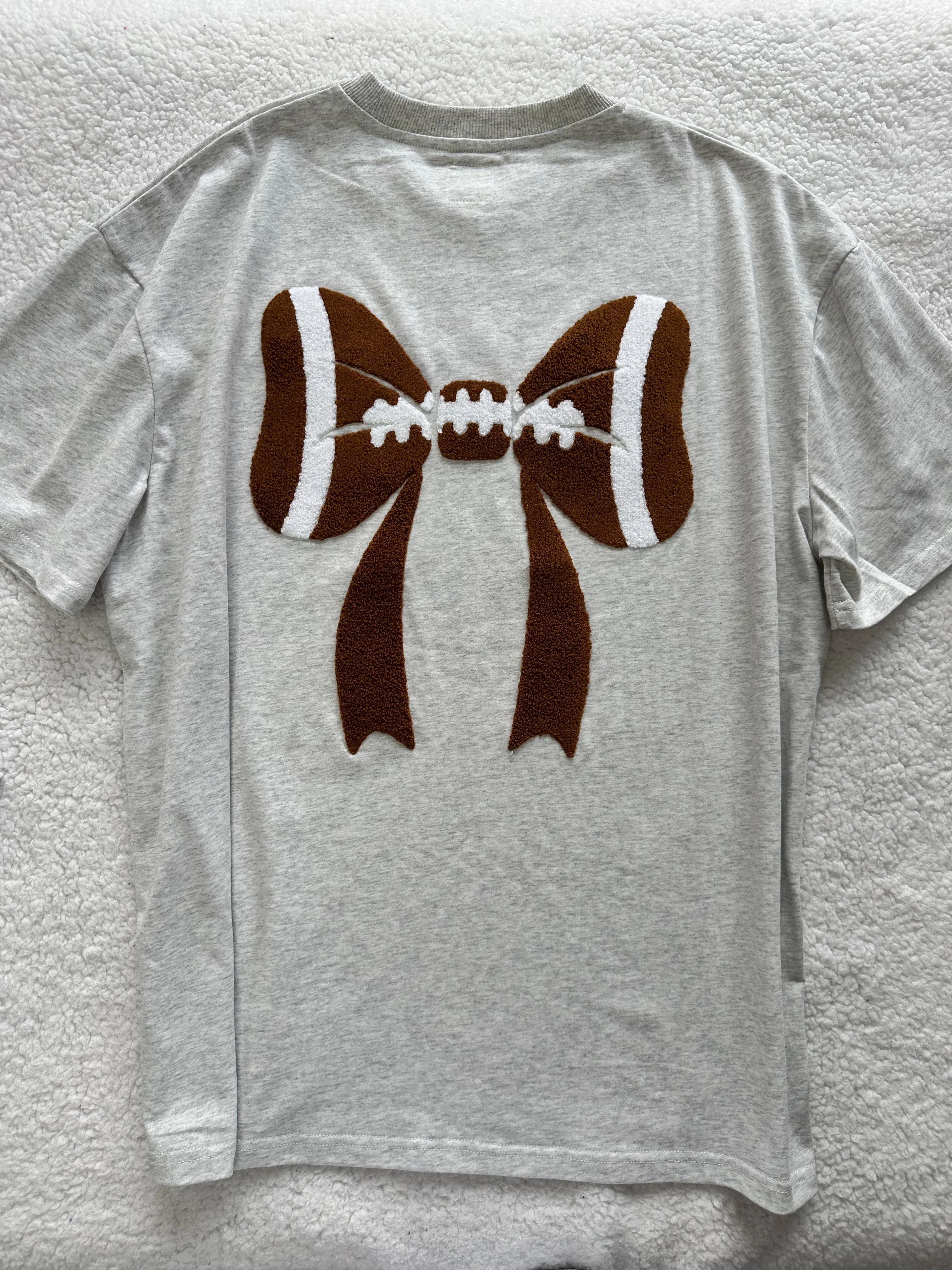 Football Bows Embroider Tee - Image 6