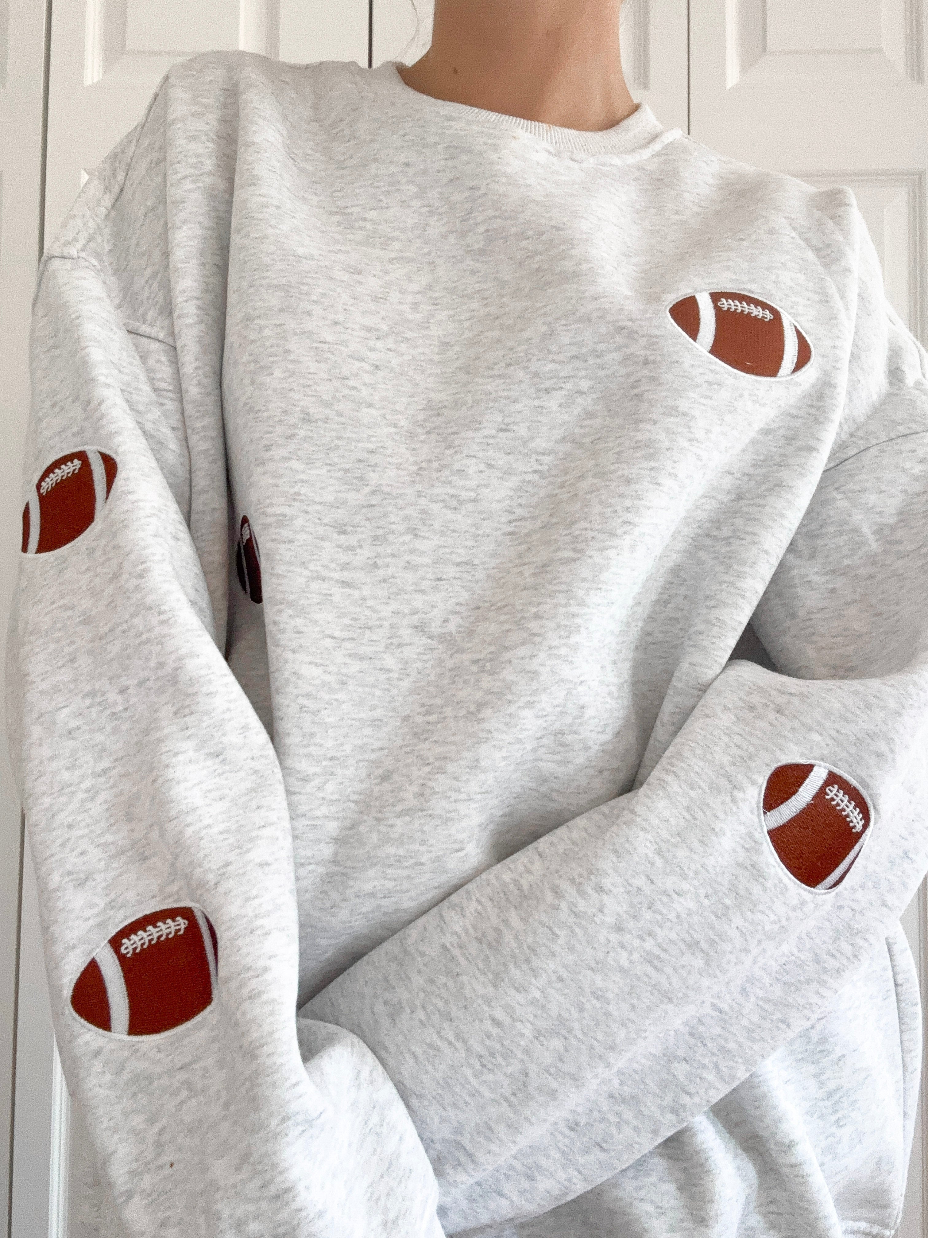 Football Embroidered Sweatshirt - Image 3