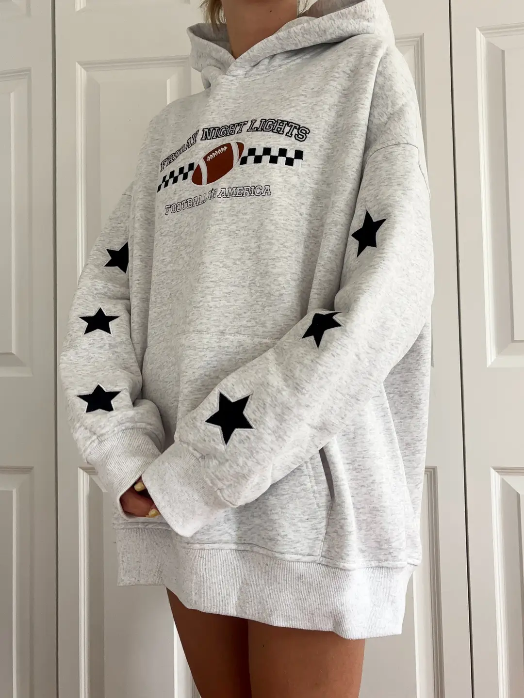 Friday Night Lights Game Day Football Embroider Hoodie - Image 2
