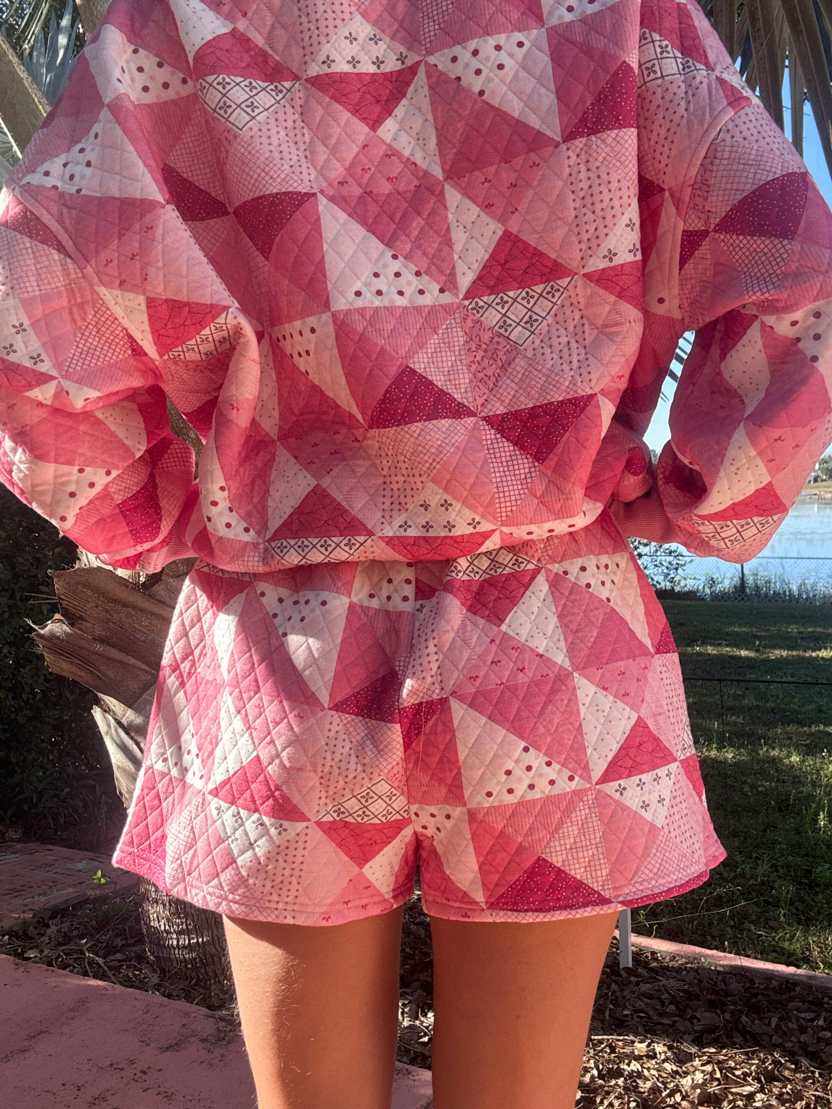 Gemma Patchwork Quilted Shorts - Image 4