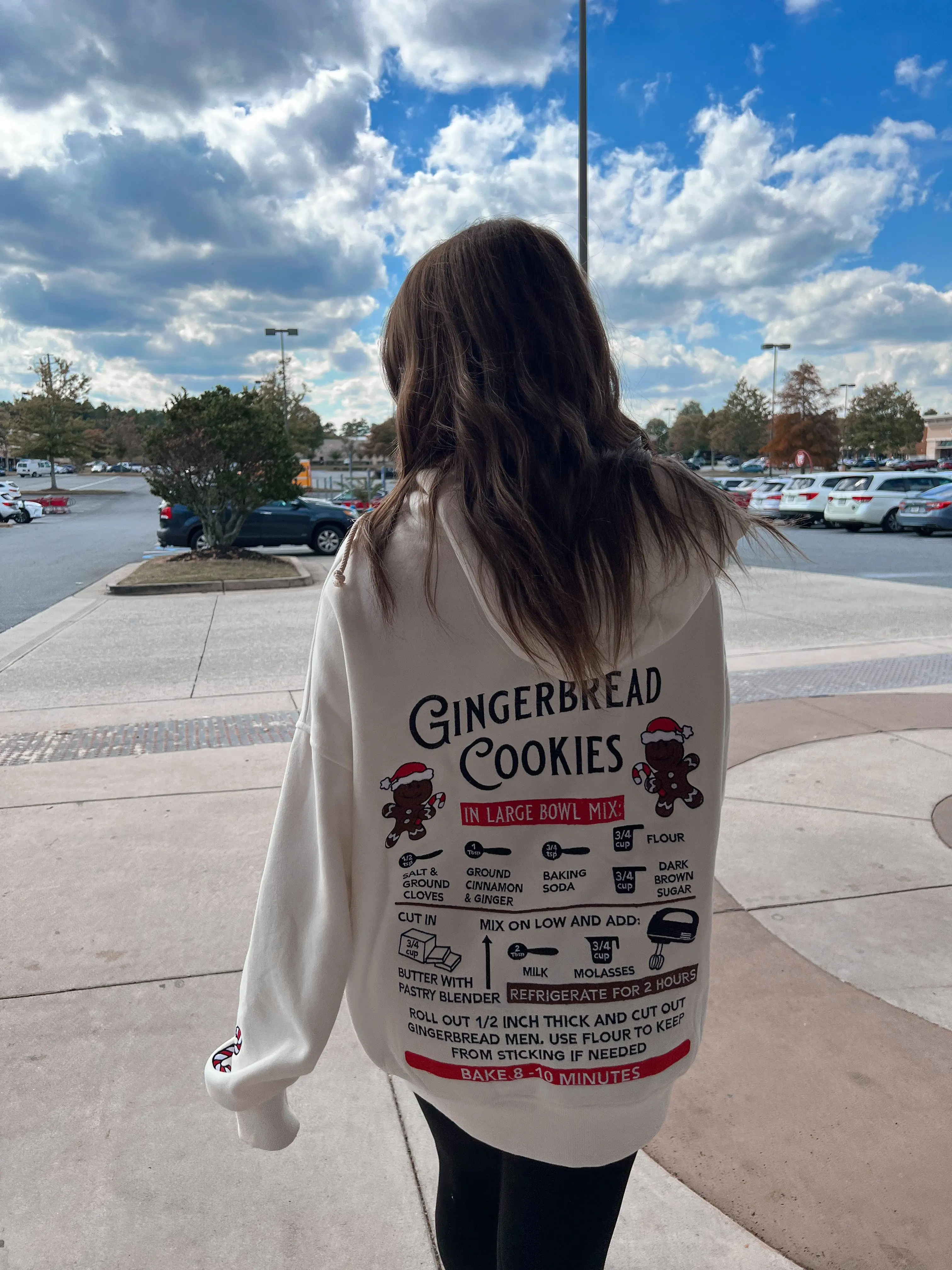 Ivory Gingerbread Recipe Christmas Embroider Hoodie - Image 10