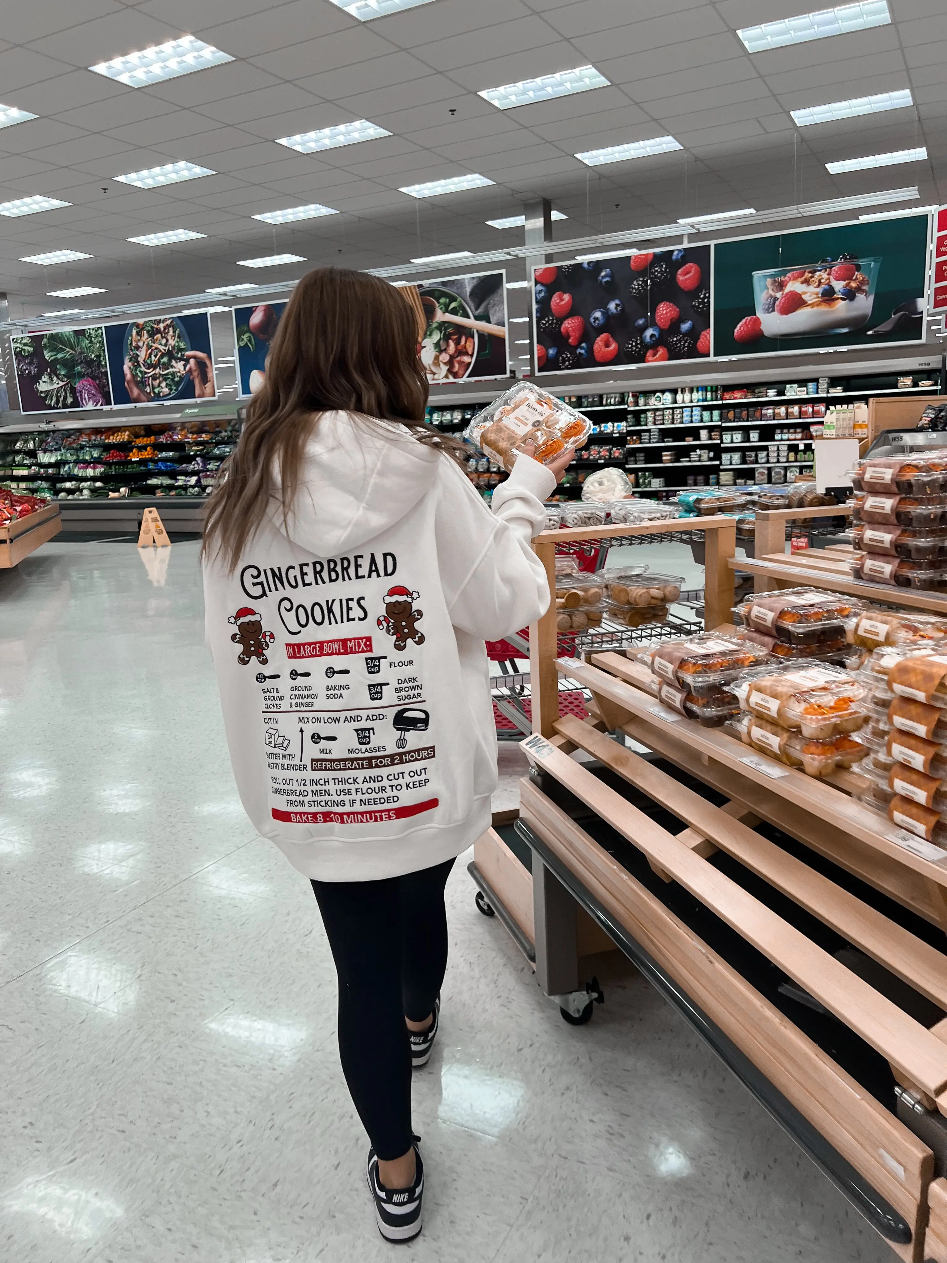 Ivory Gingerbread Recipe Christmas Embroider Hoodie - Image 15